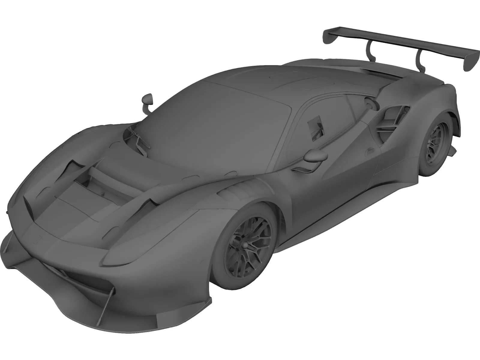 Ferrari 488 GT3 3D Model main preview
