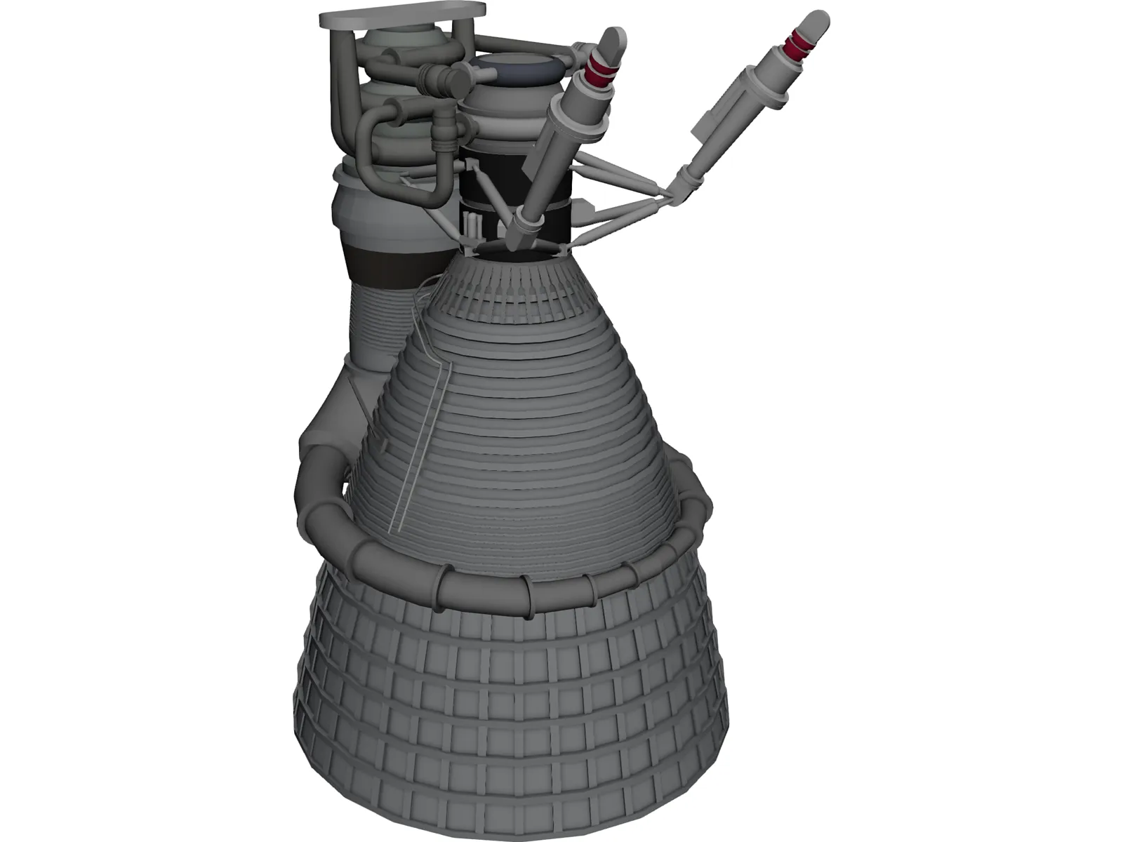 NASA Saturn 5 Rocketdyne F1 Engine 3D Model main preview