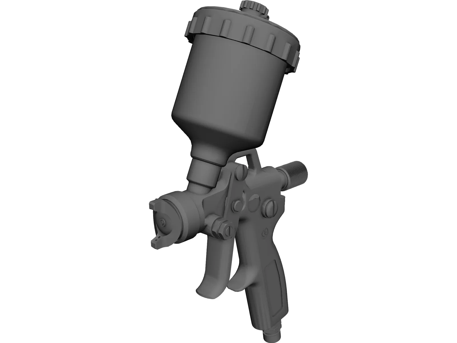 HVLP Spray Gun Top Feed 3D Model main preview