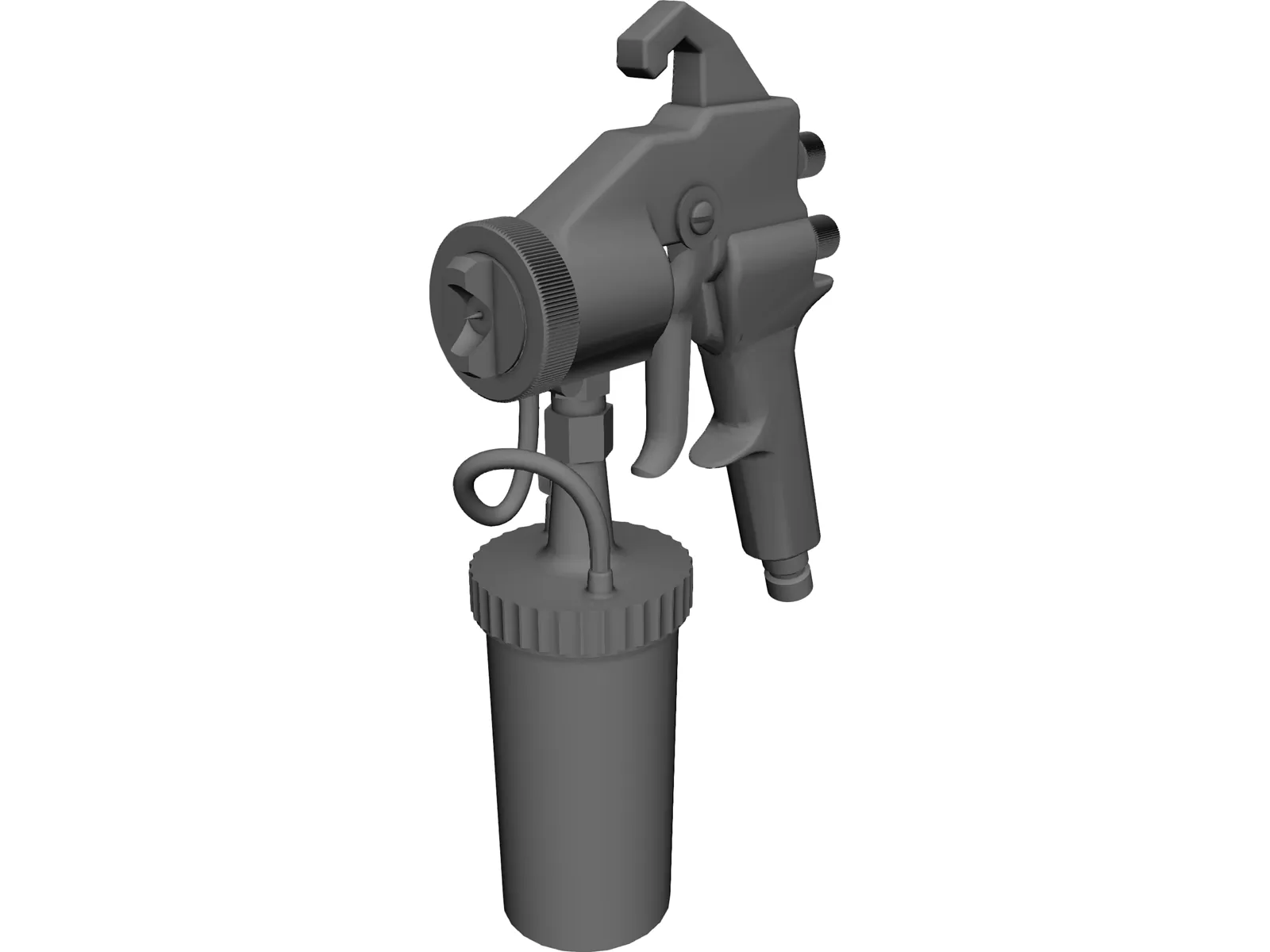 HVLP Spray Gun Bottom Feed 3D Model main preview