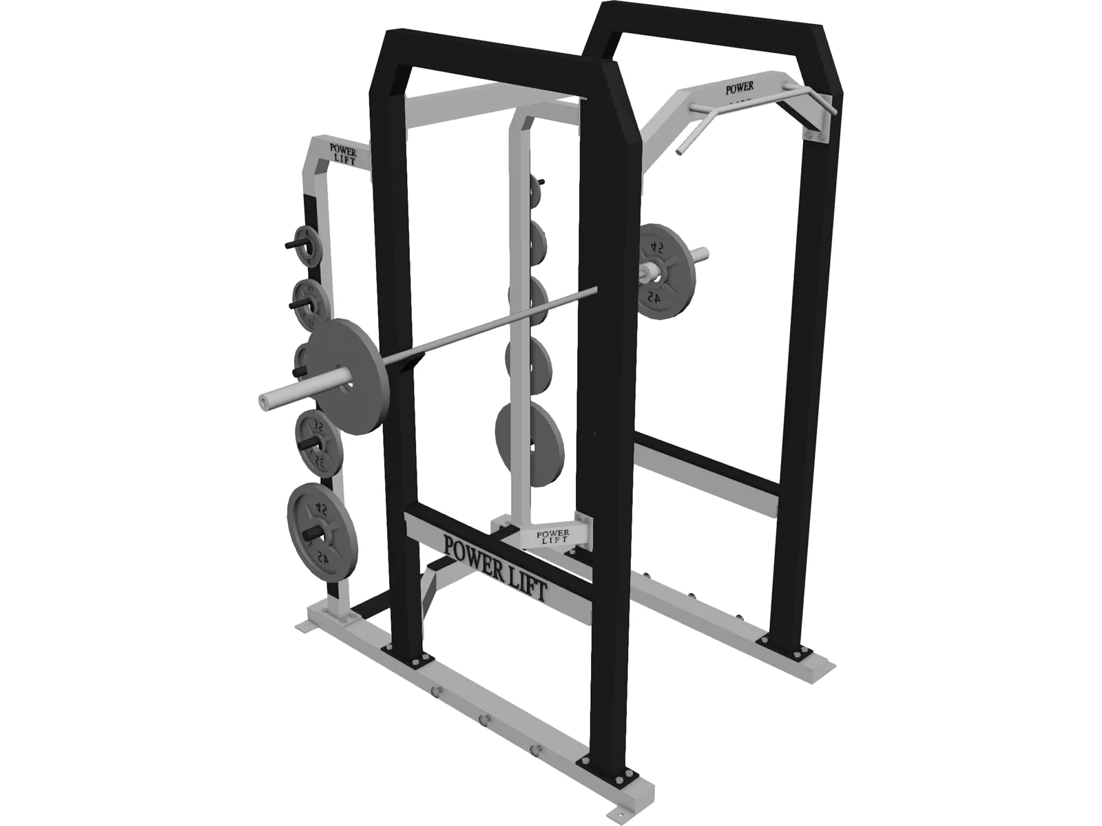 Squat Rack 3D Model main preview