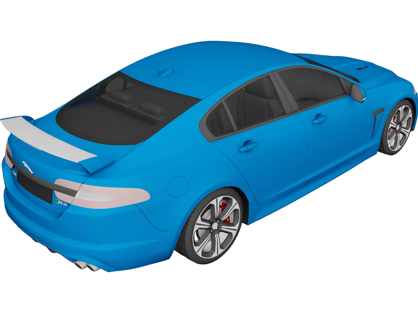 Jaguar XFR S (2014) 3D Model main preview