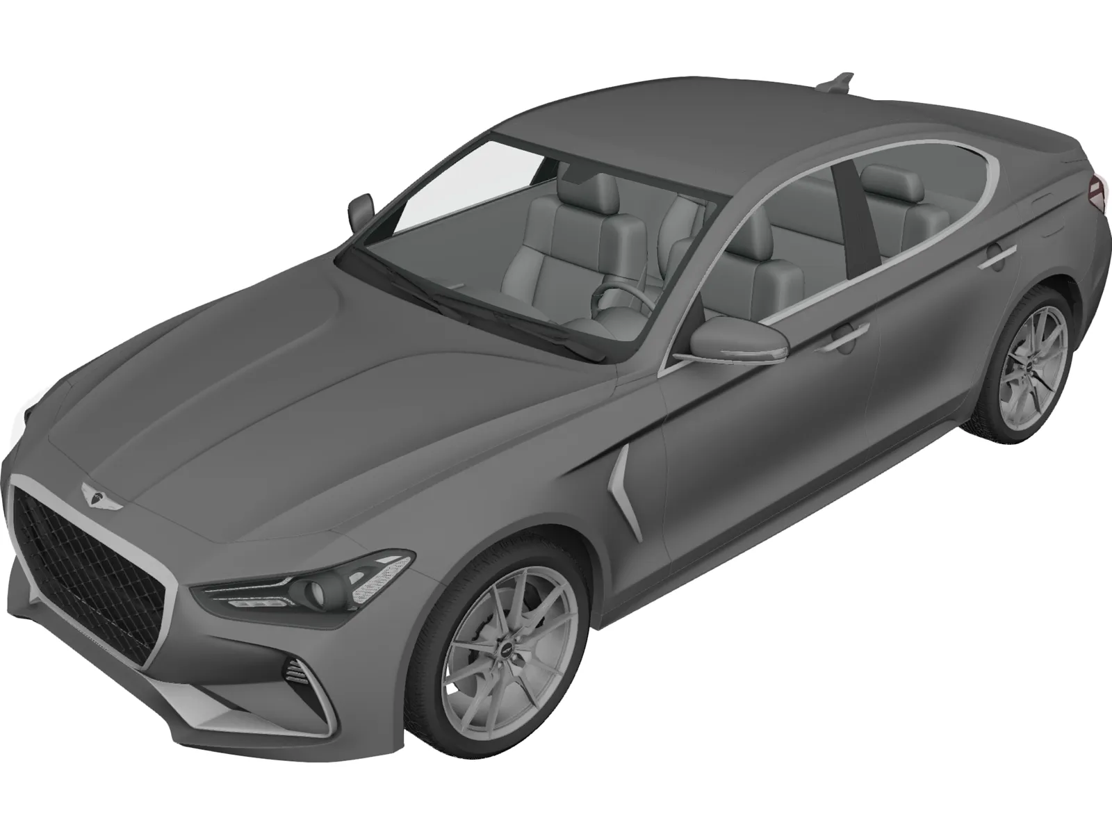 Genesis G70 (2018) 3D Model main preview