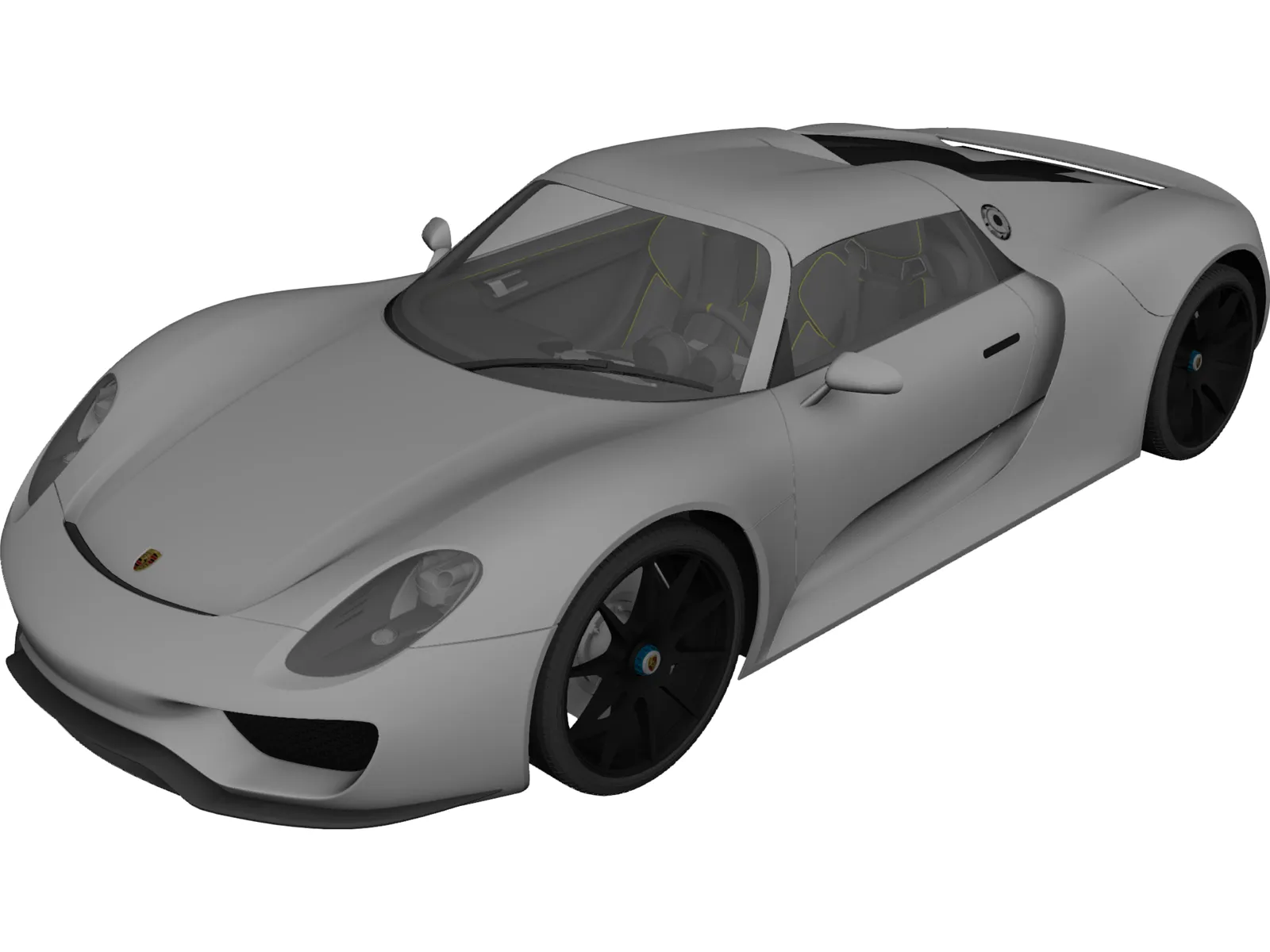 Porsche 918 Spyder Martini 3D Model main preview