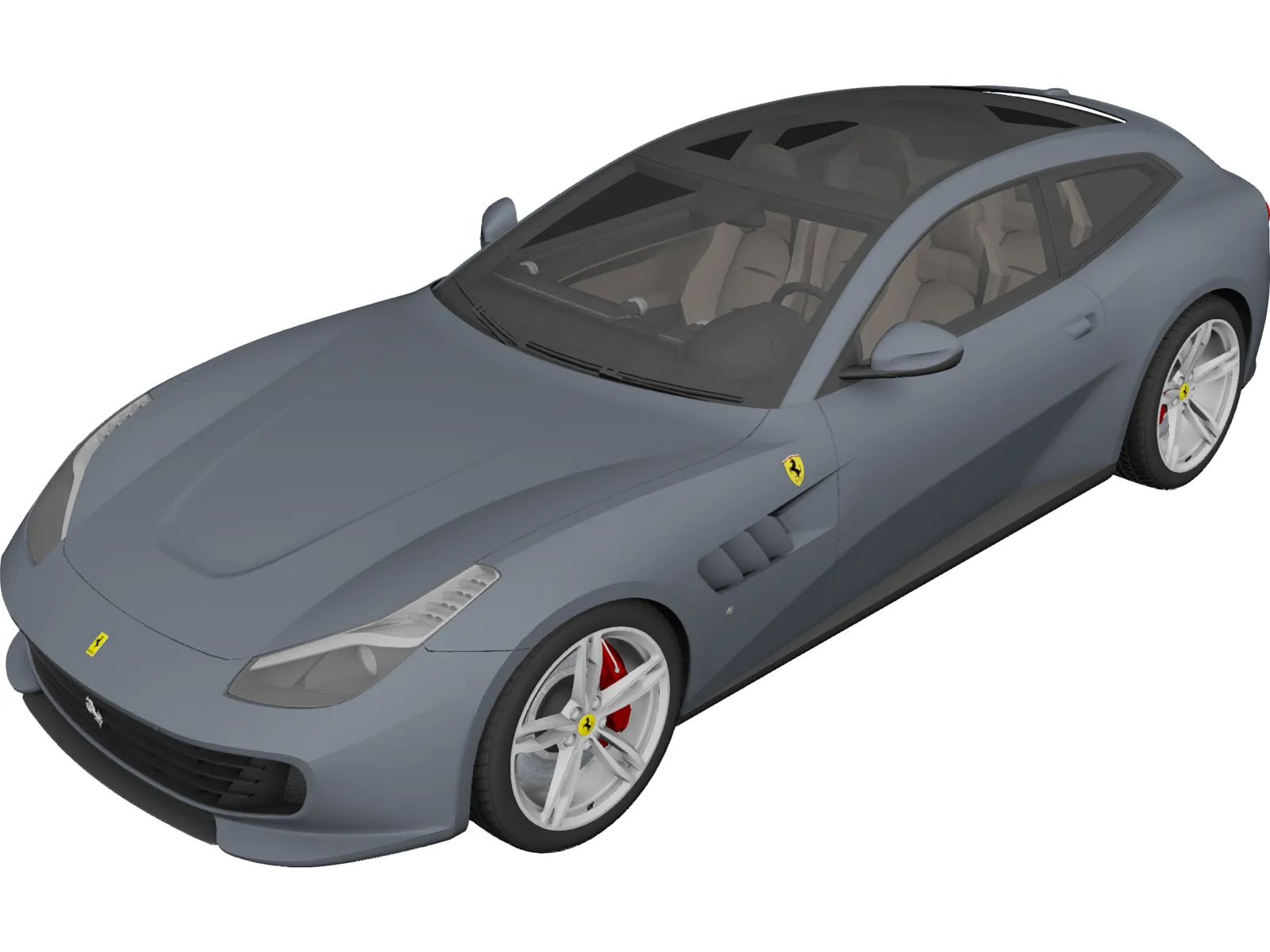 Ferrari GTC4 Lusso (2017) 3D Model main preview