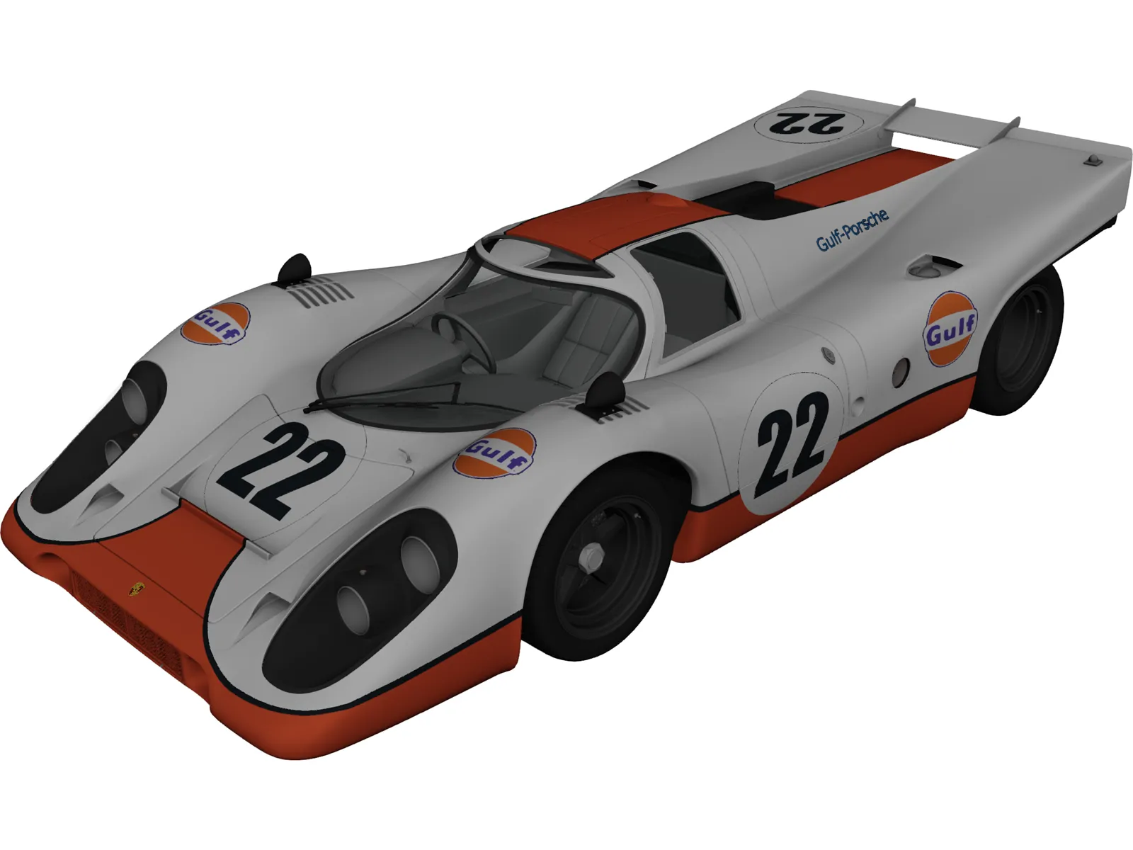 Porsche 917K (1969) 3D Model main preview