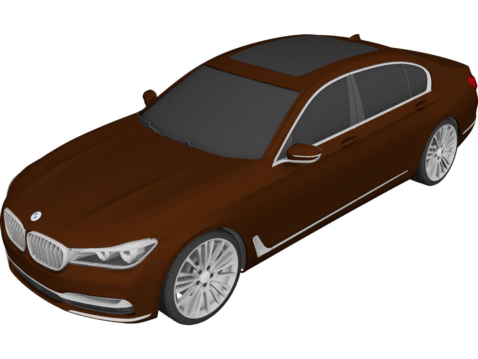 BMW 750Li (2016) 3D Model main preview