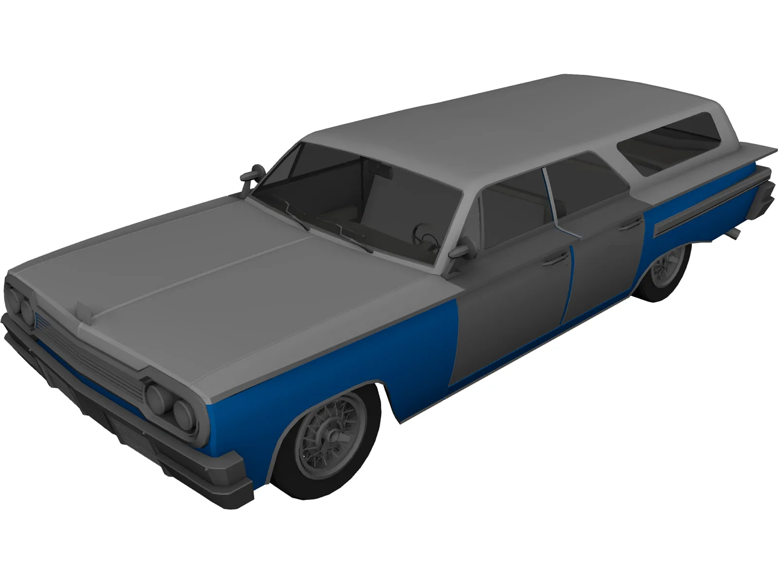 Chevrolet Impala Wagon (1958) 3D Model main preview