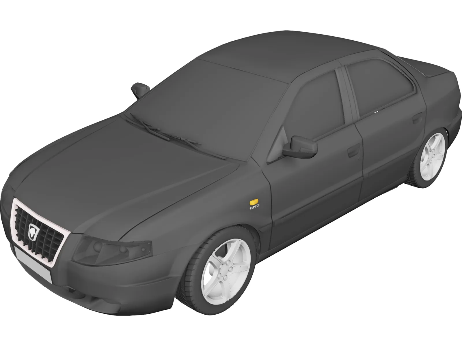 IKCO Samand Soren 3D Model main preview