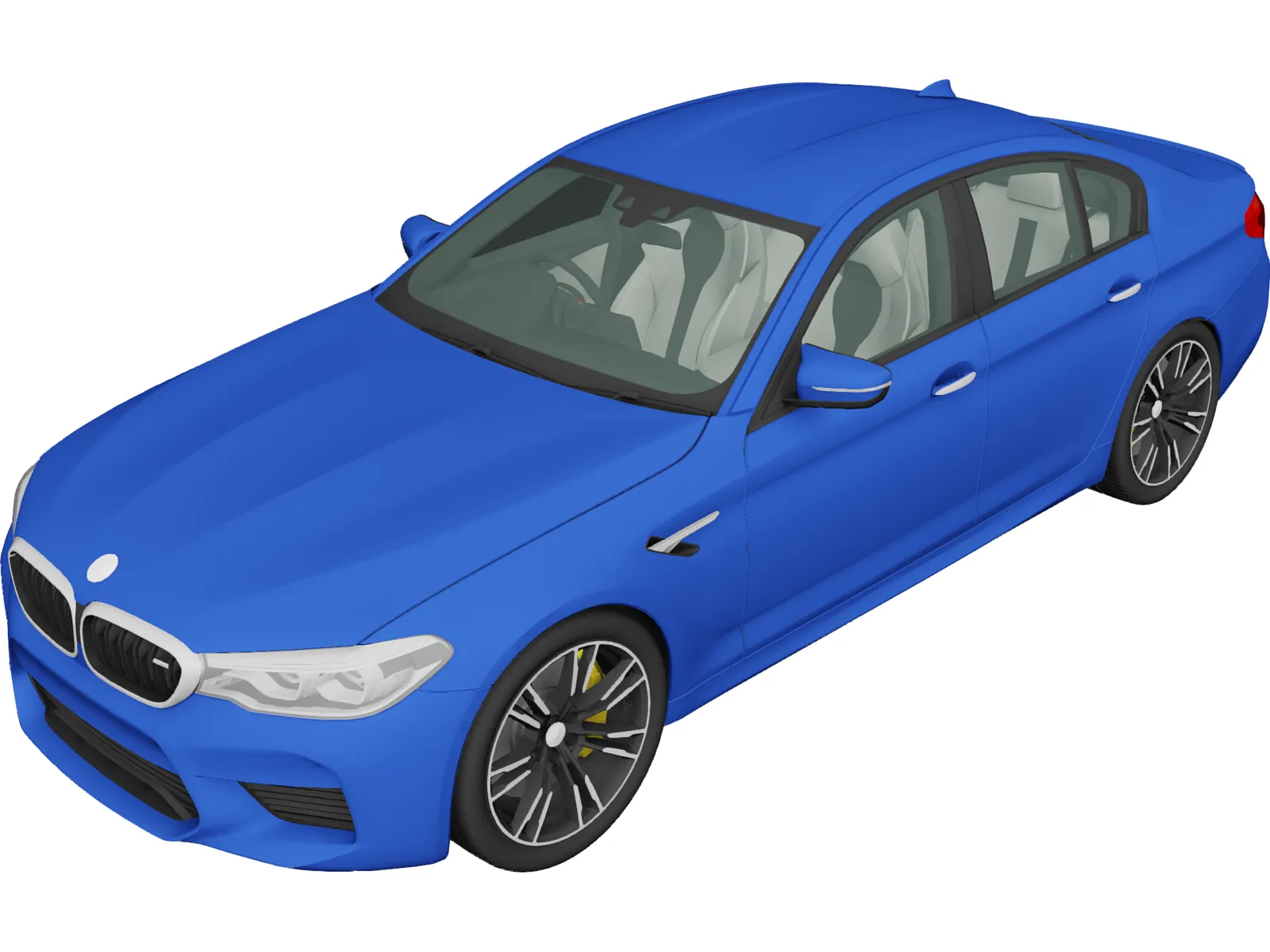 BMW M5 (2018) 3D Model main preview