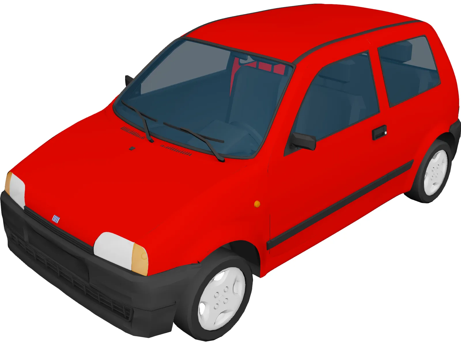 Fiat Cinquecento 3D Model main preview