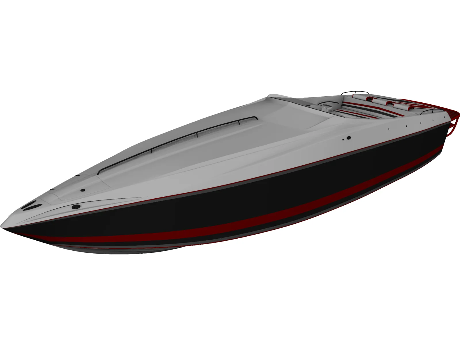 Speed Boat 3D Model main preview