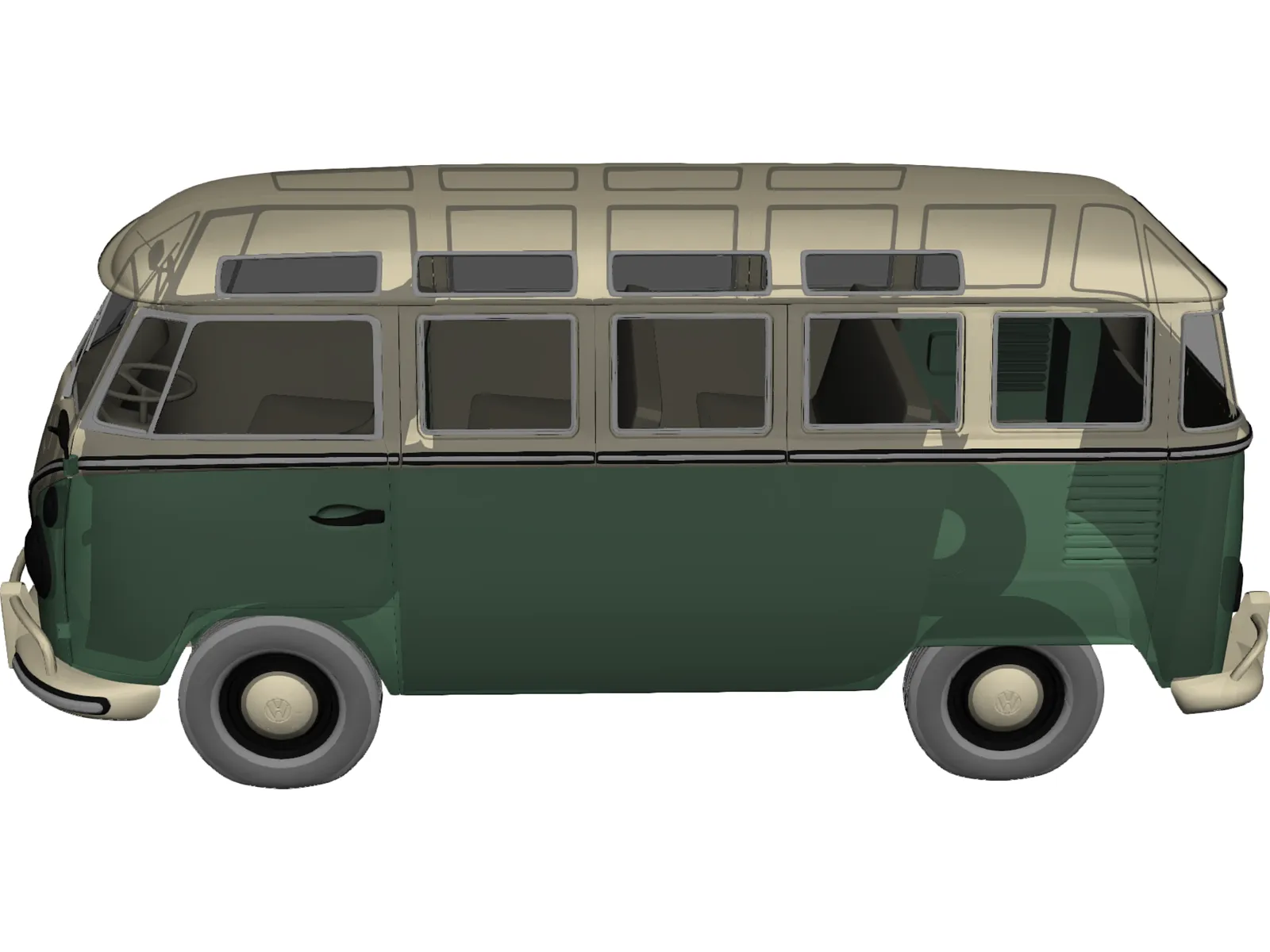 Volkswagen Transporter T1 3D Model main preview