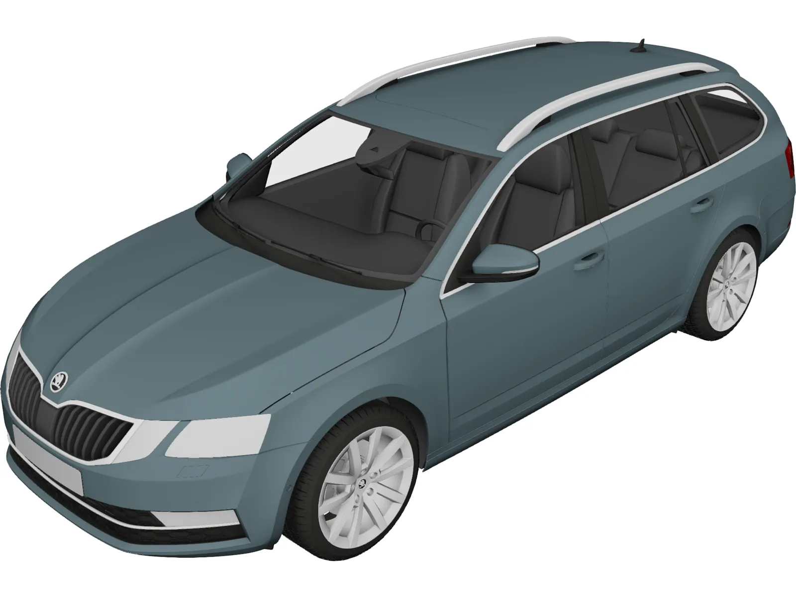 Skoda Octavia Combi (2017) 3D Model main preview