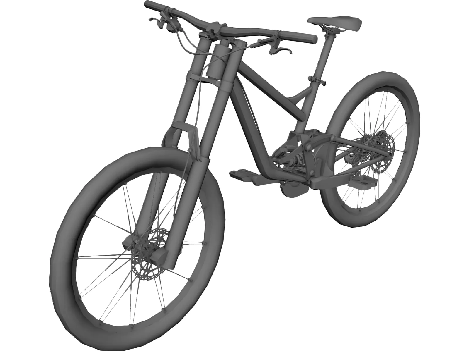 Downhill Bike 3D Model main preview