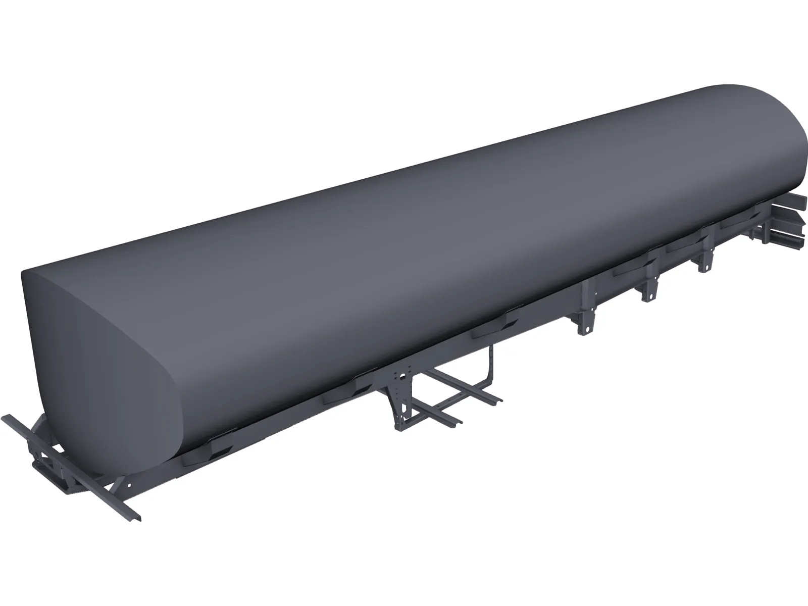 Tanker Semitrailer Frame 3D Model main preview