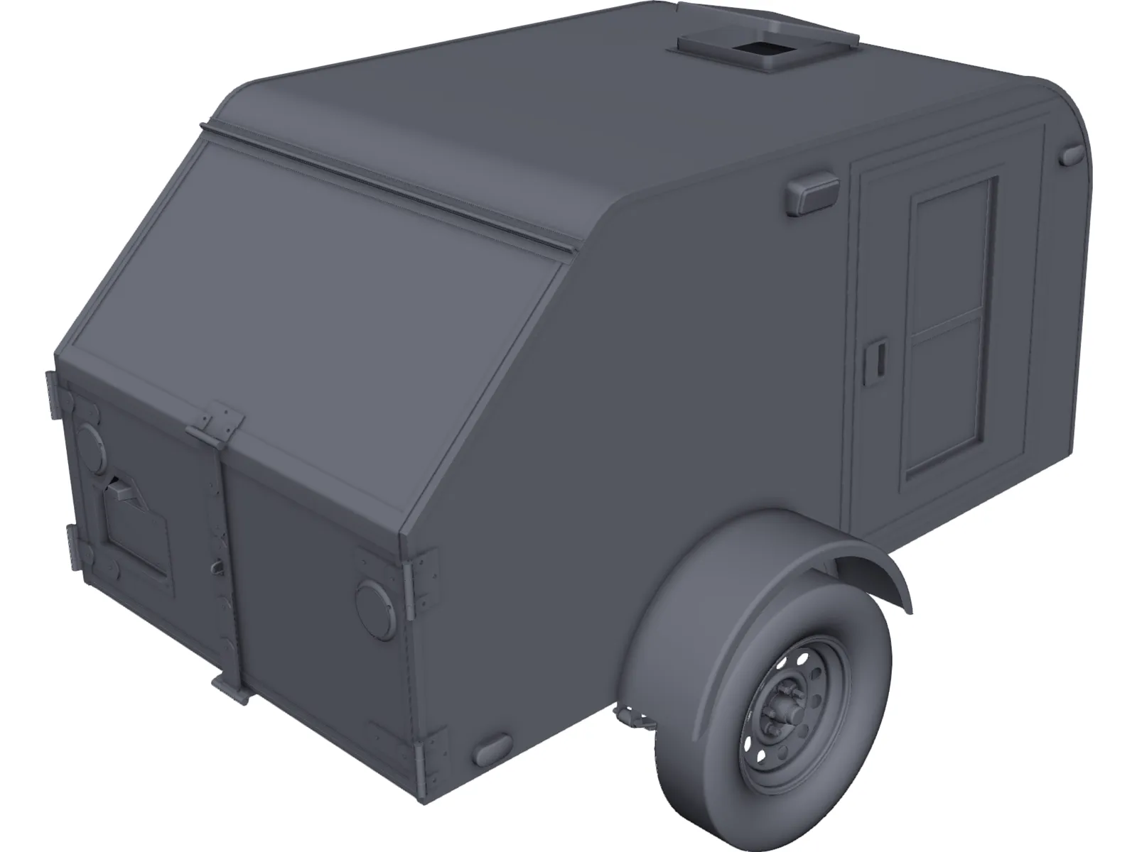 Teardrop Trailer 3D Model main preview