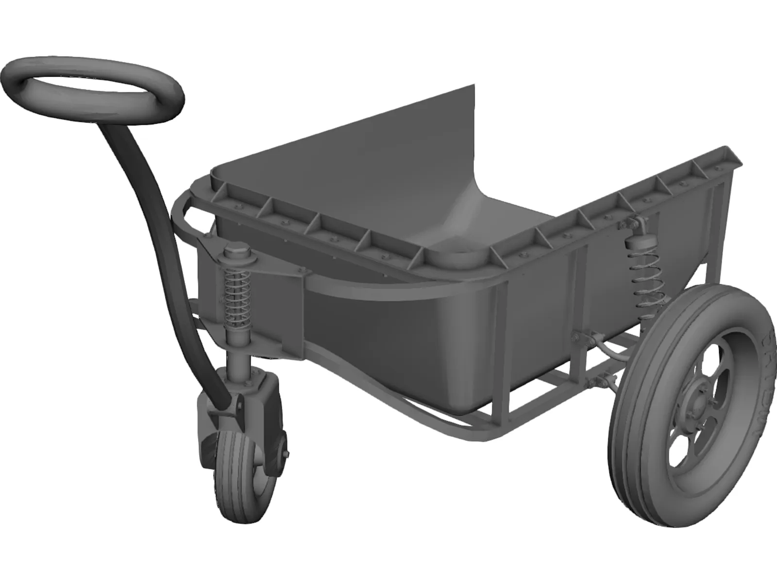 Cart 3D Model main preview