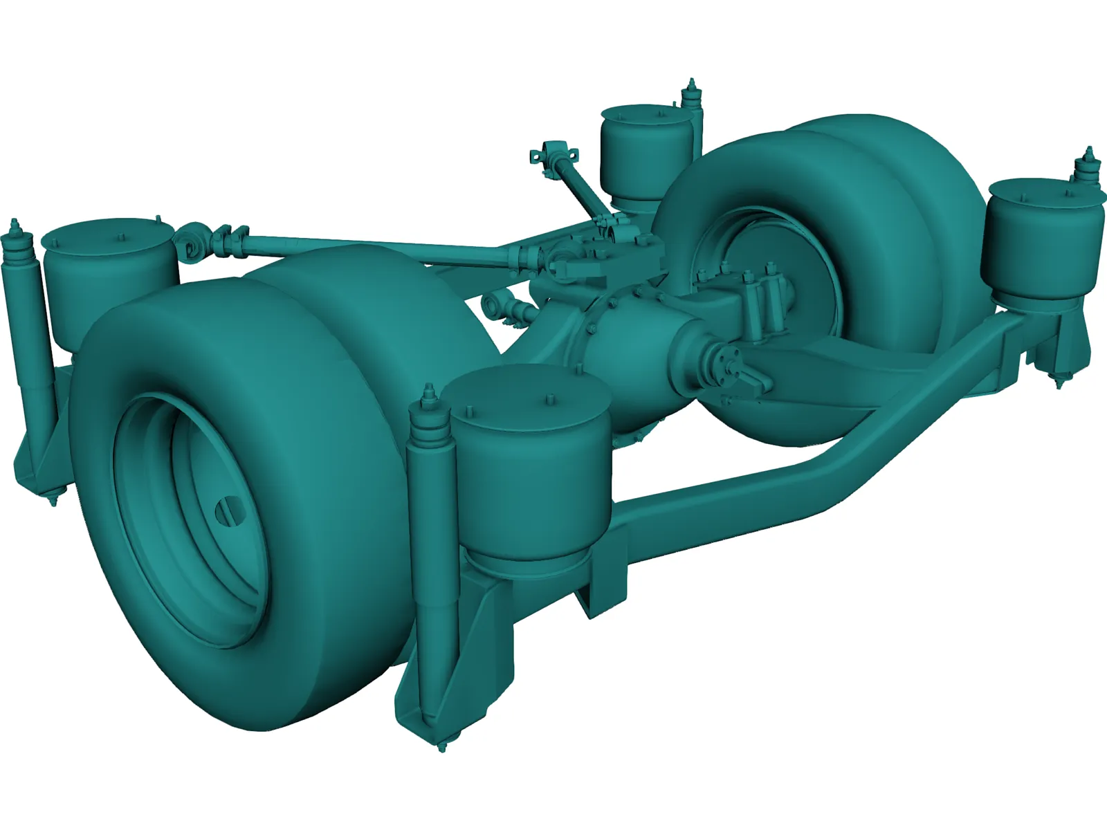 Rear Axle Low Floor Bus 3D Model main preview