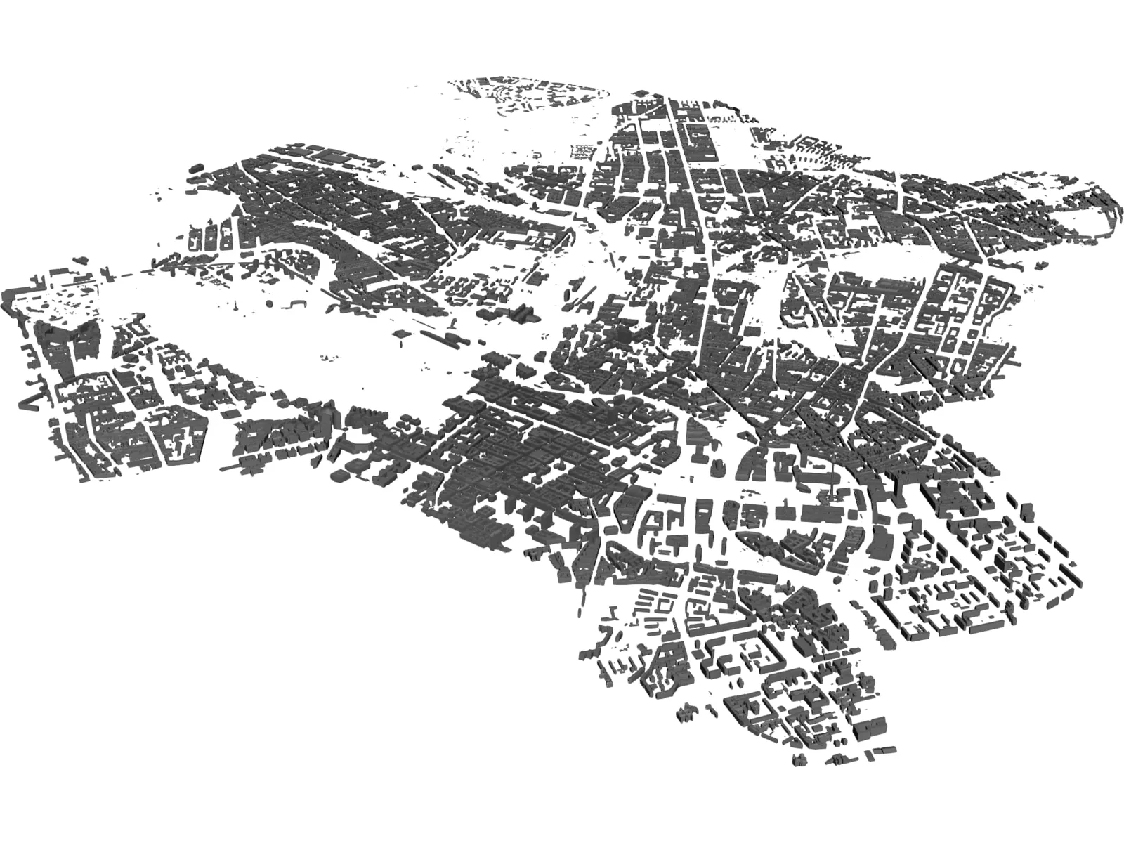 Berlin City Mitte 3D Model main preview