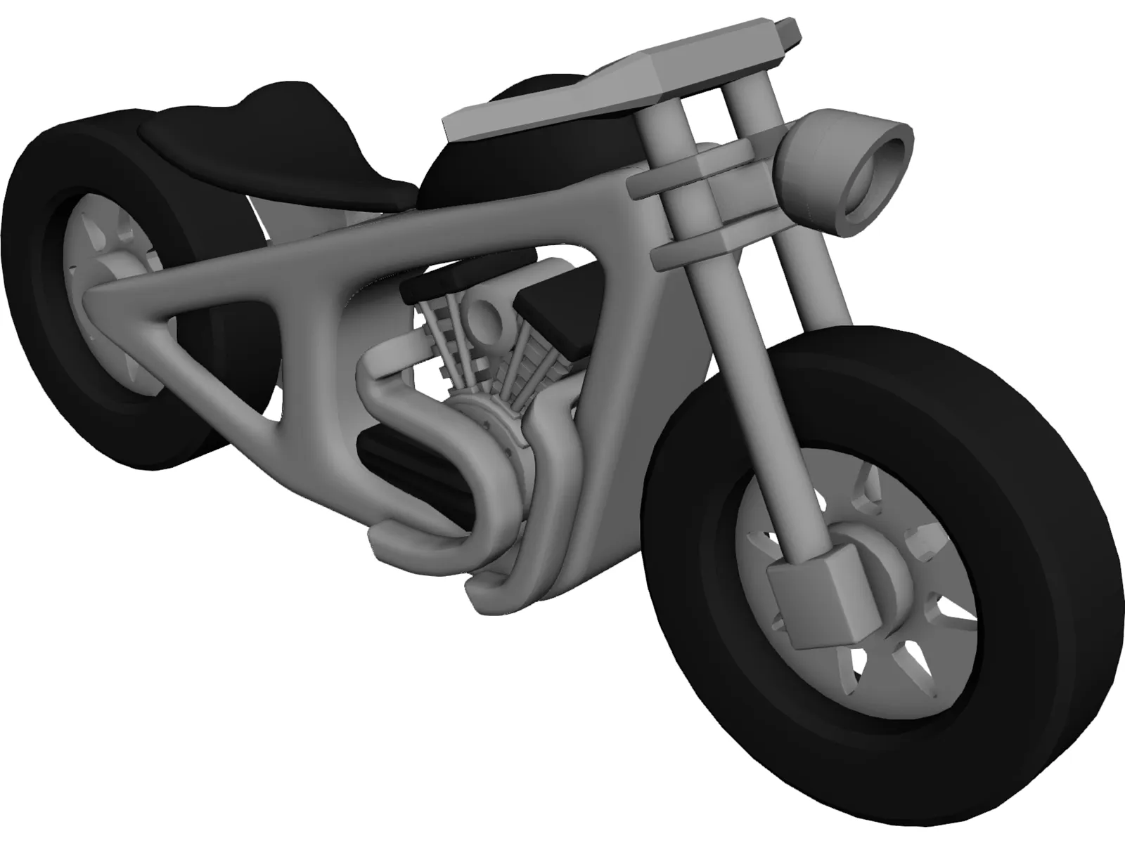 Wood Moto Kids 3D Model main preview