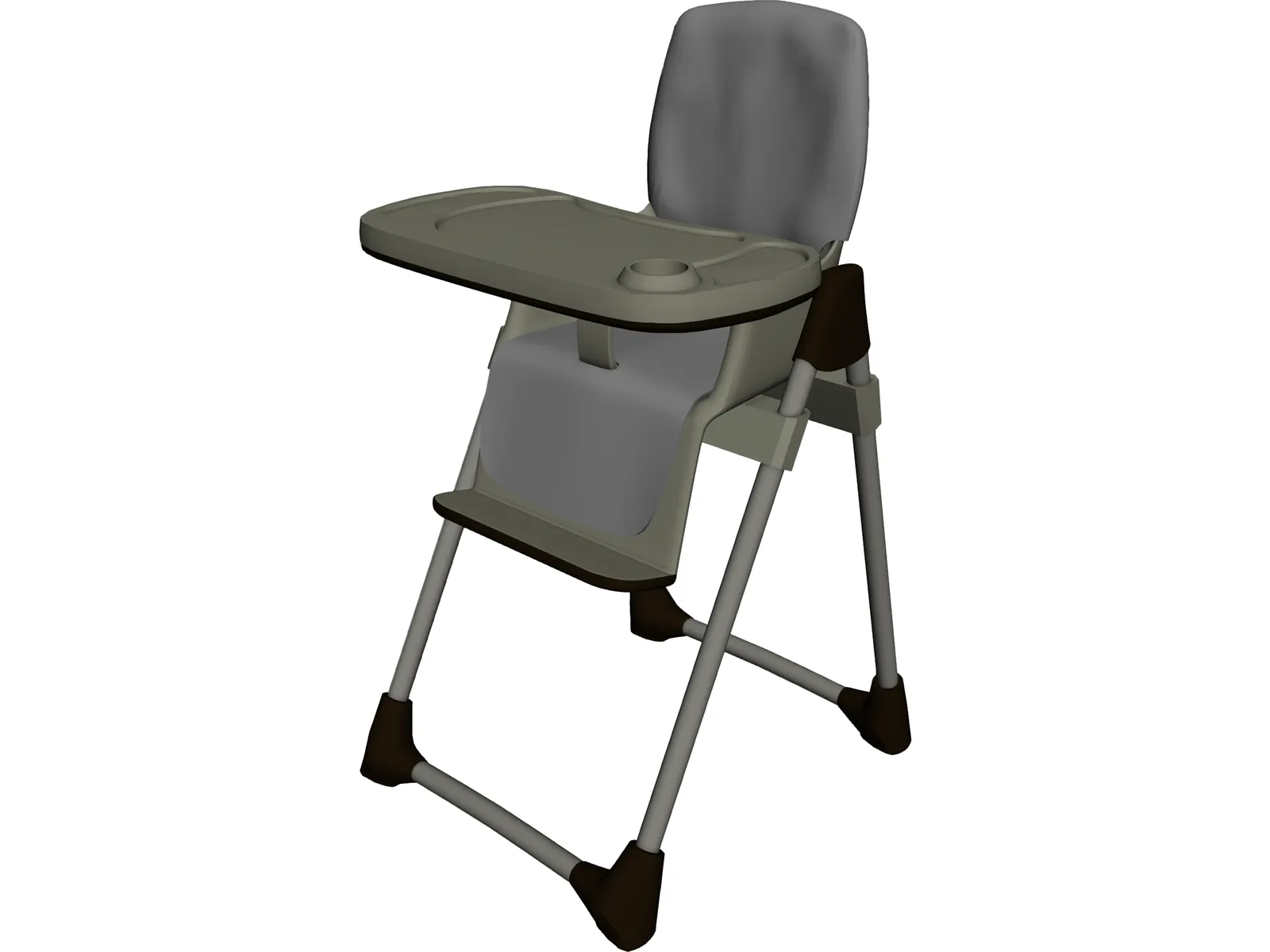 Baby High Chair 3D Model main preview