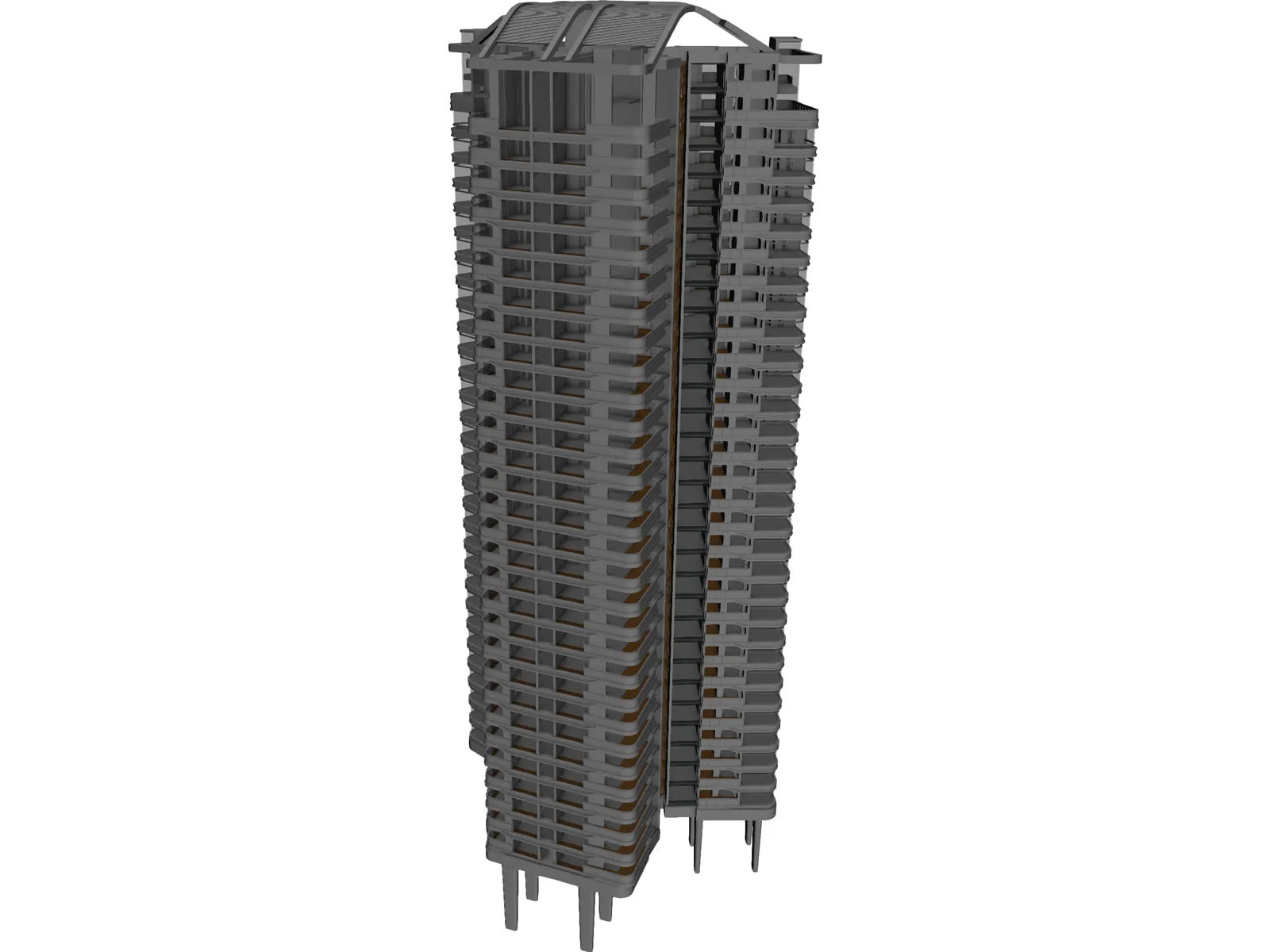 Skyscraper 3D Model main preview