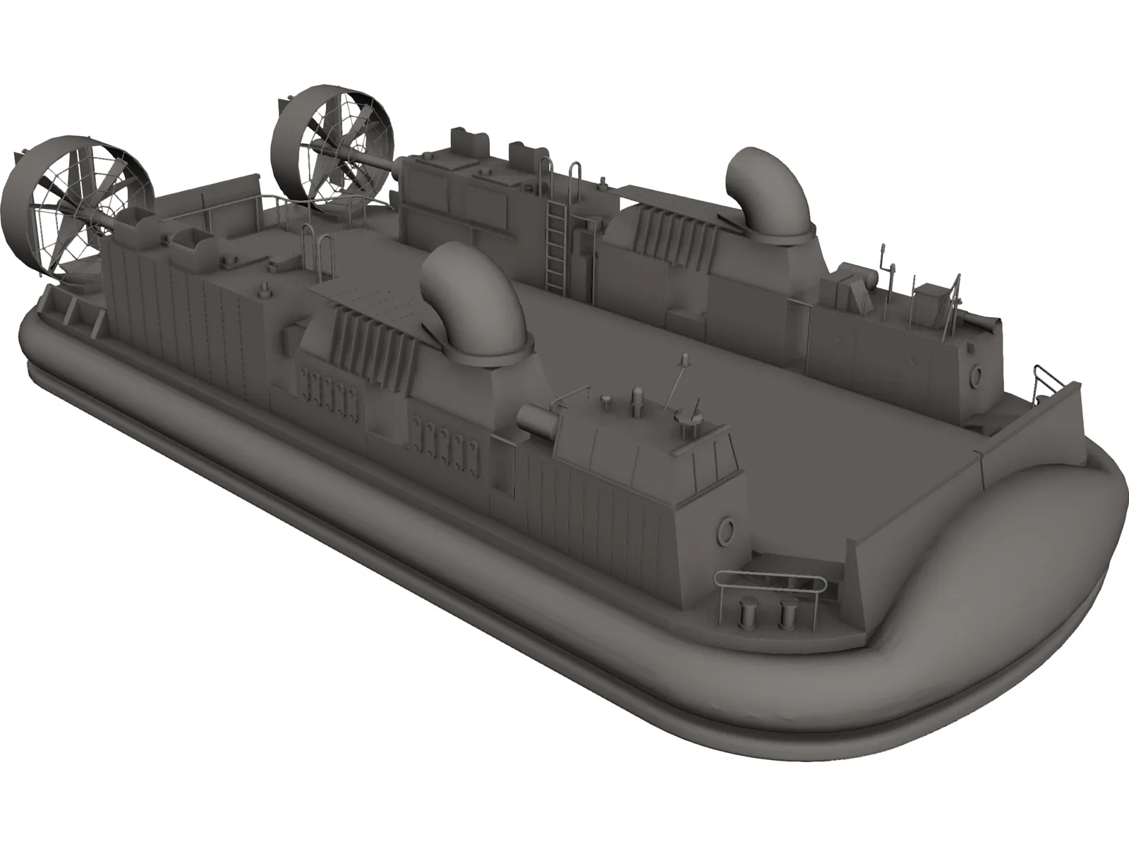 LCAC Hovercraft 3D Model main preview