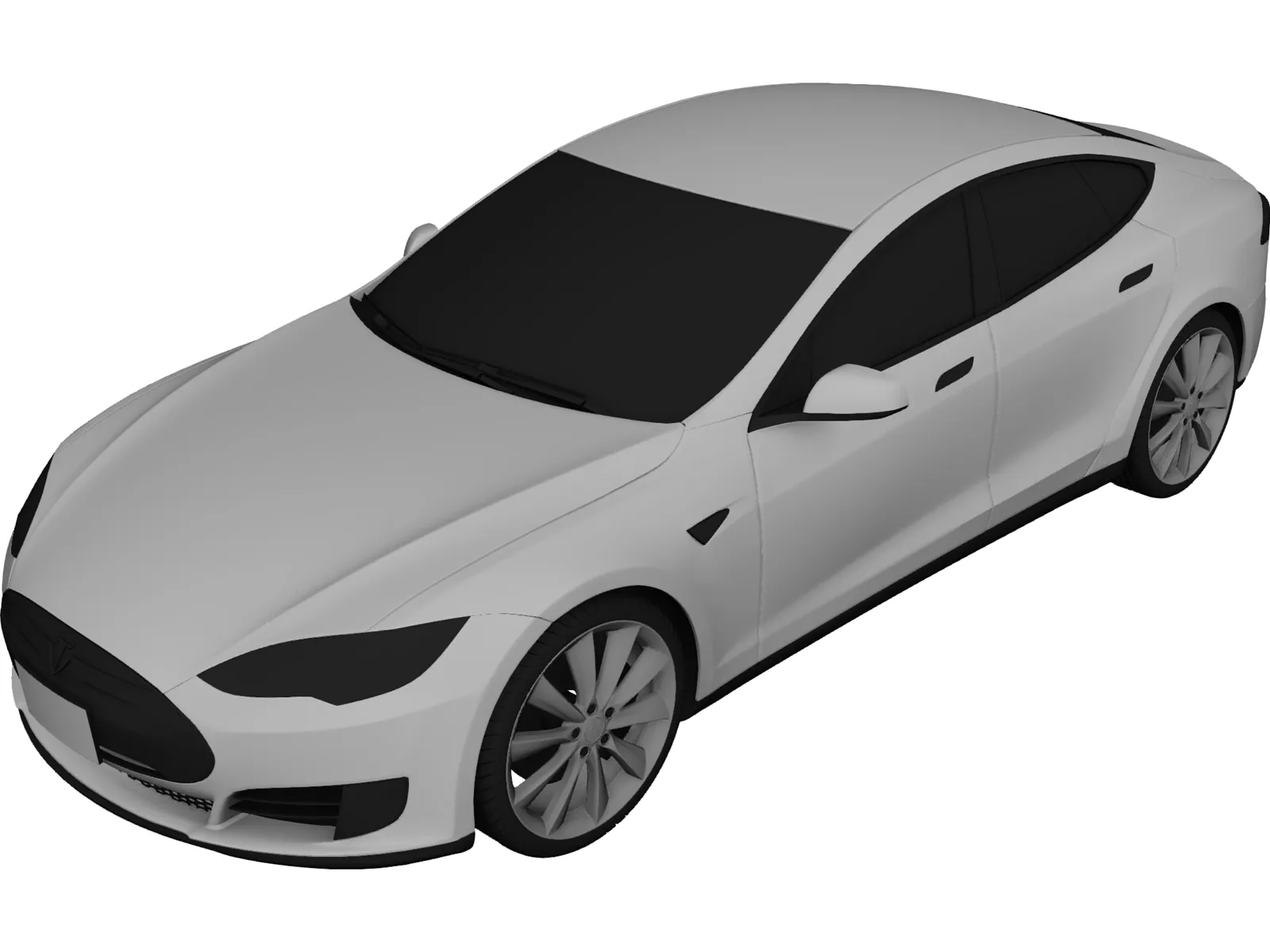 Tesla Model S (2016) 3D Model main preview