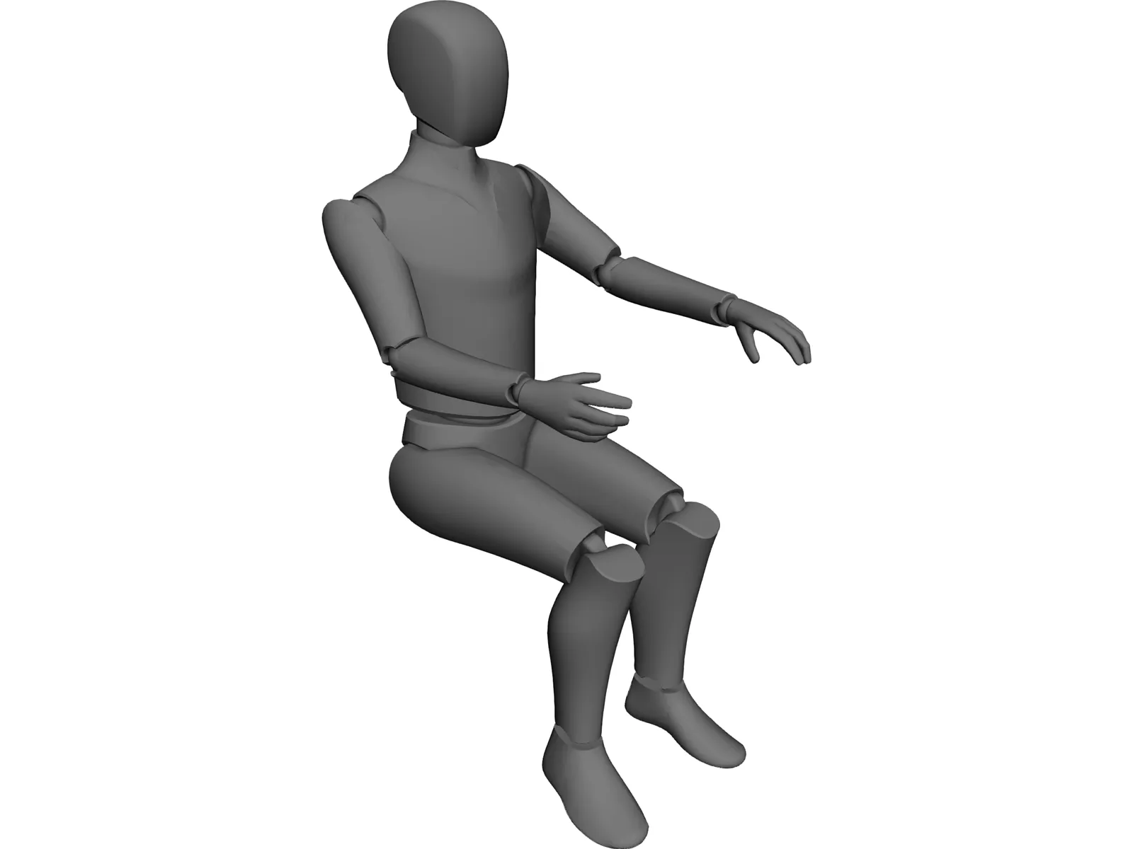 Ergonomic Man 3D Model main preview