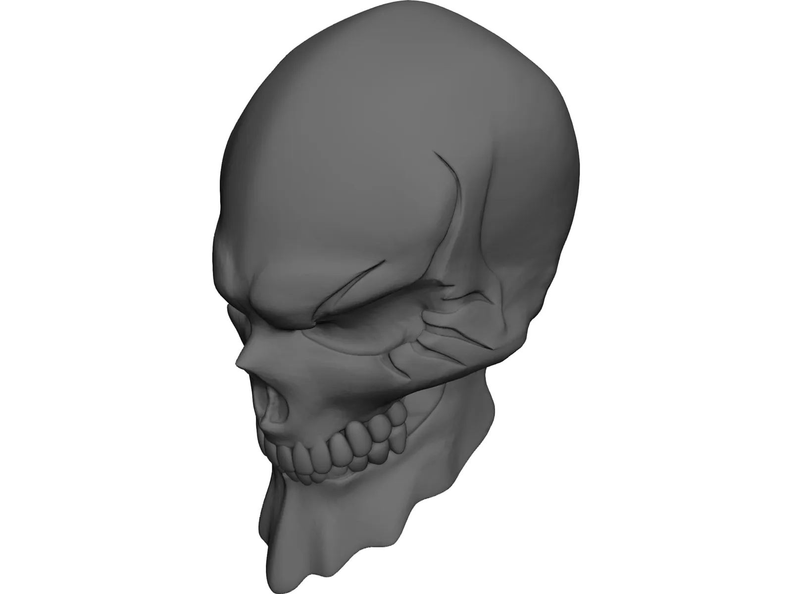 Ainz Ooal Gown Skull 3D Model main preview