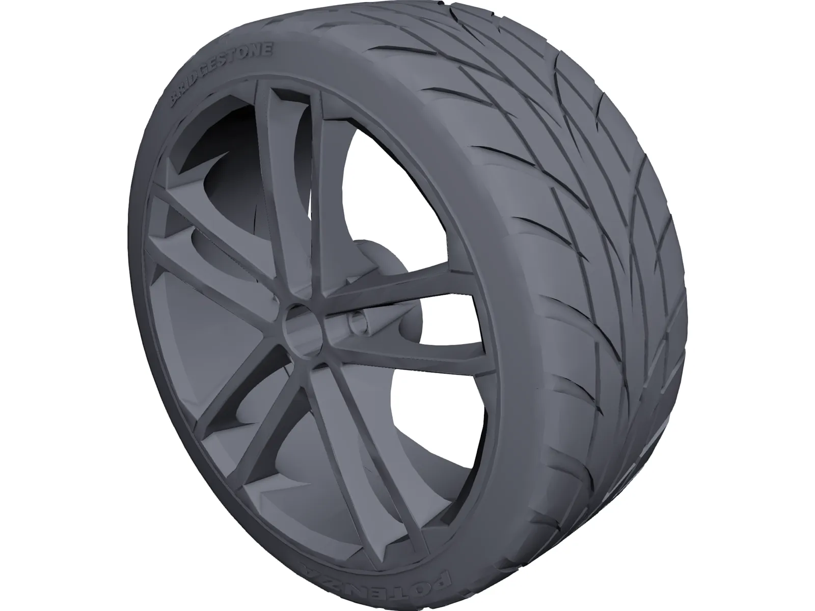 Volkswagen GTD Rims 3D Model main preview