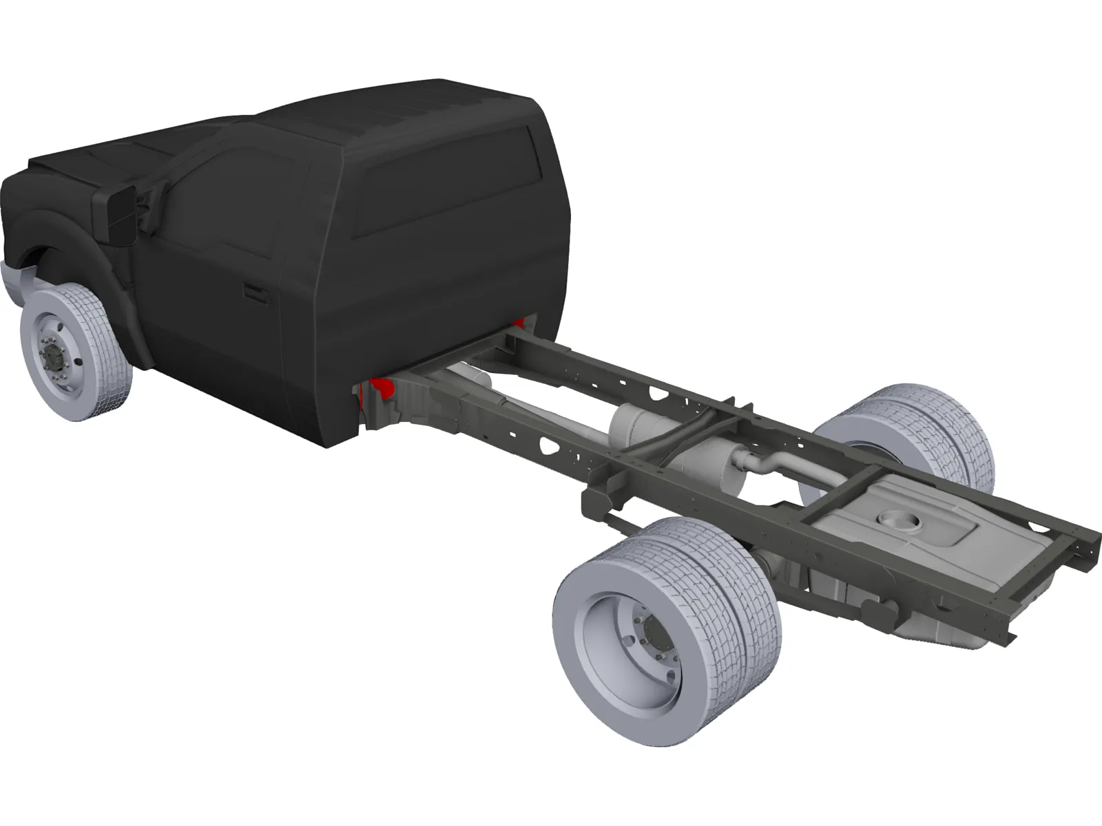 Ford F-550 Chassis 3D Model main preview