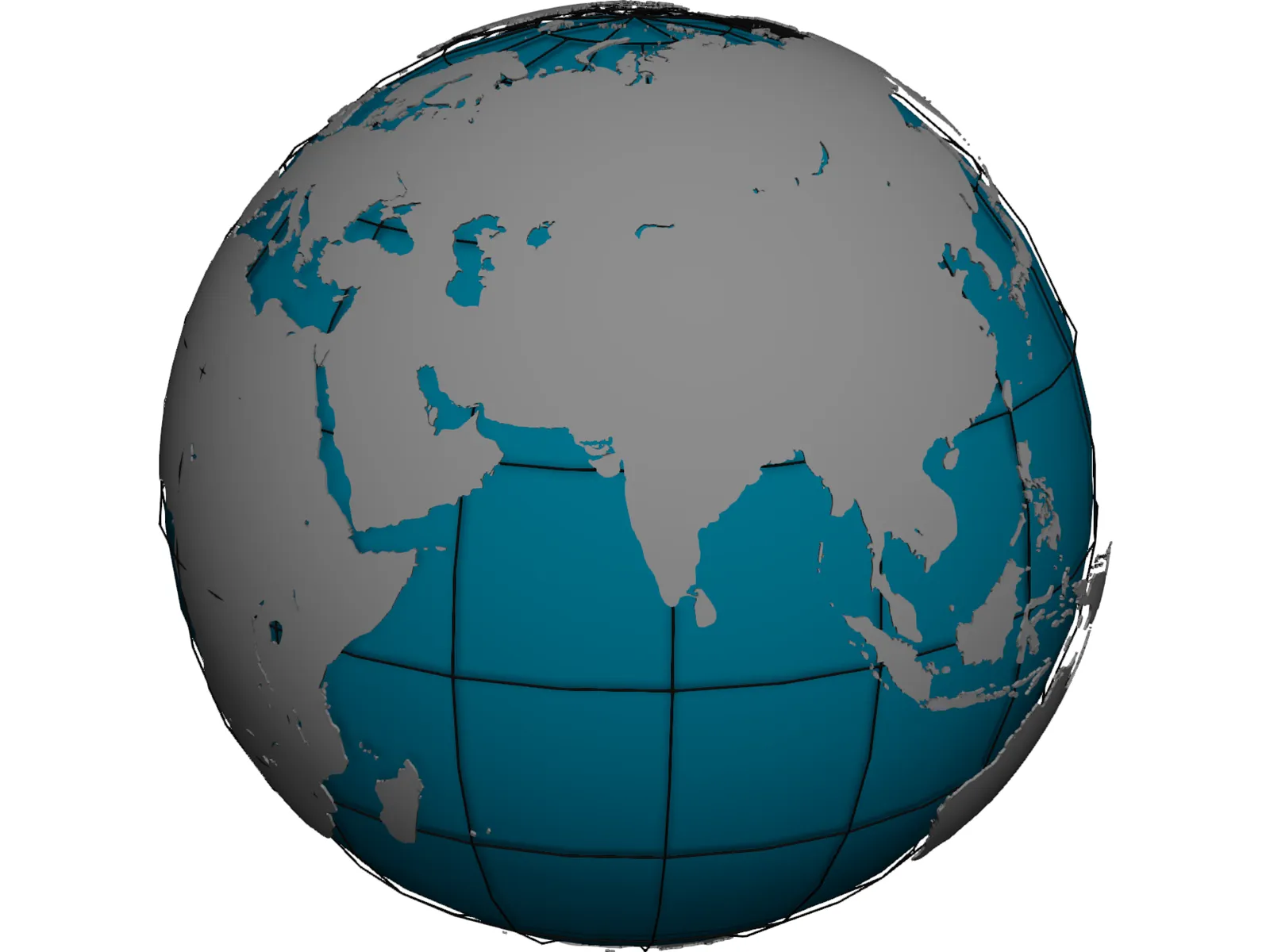 Globe 3D Model main preview