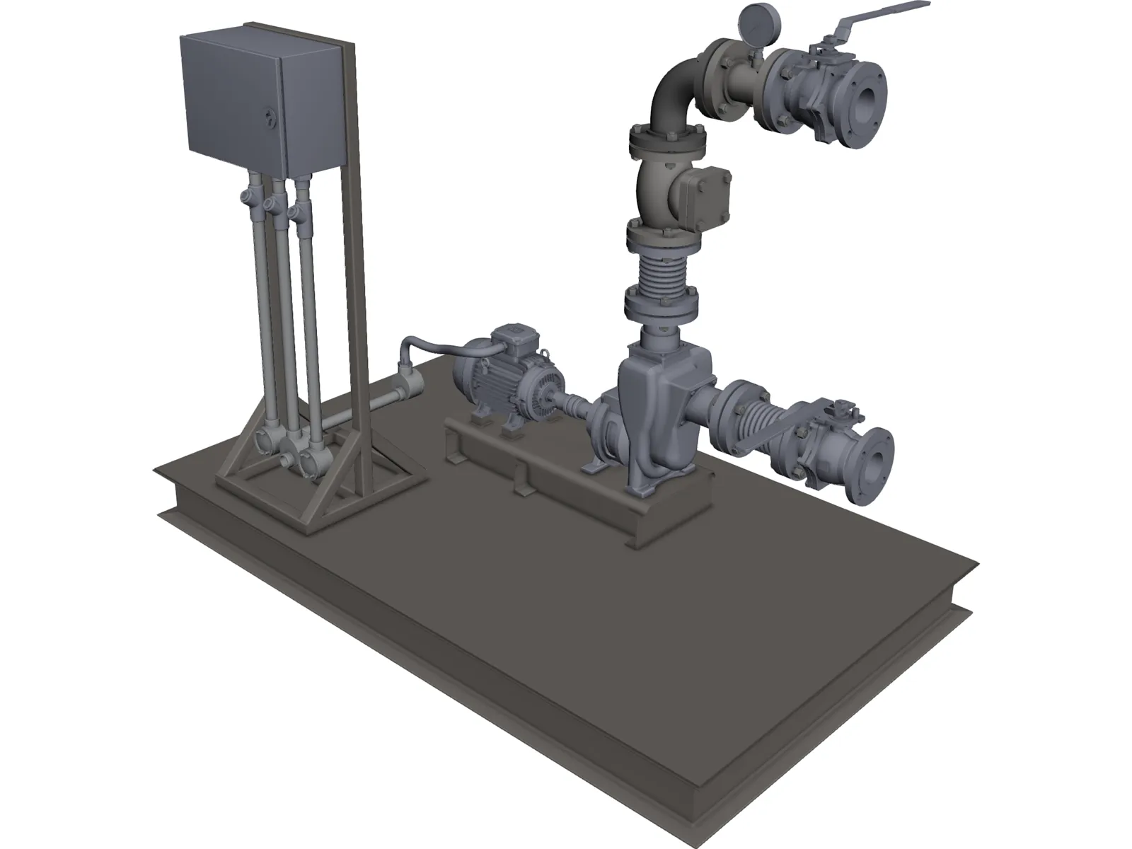 Pump 3D Model main preview