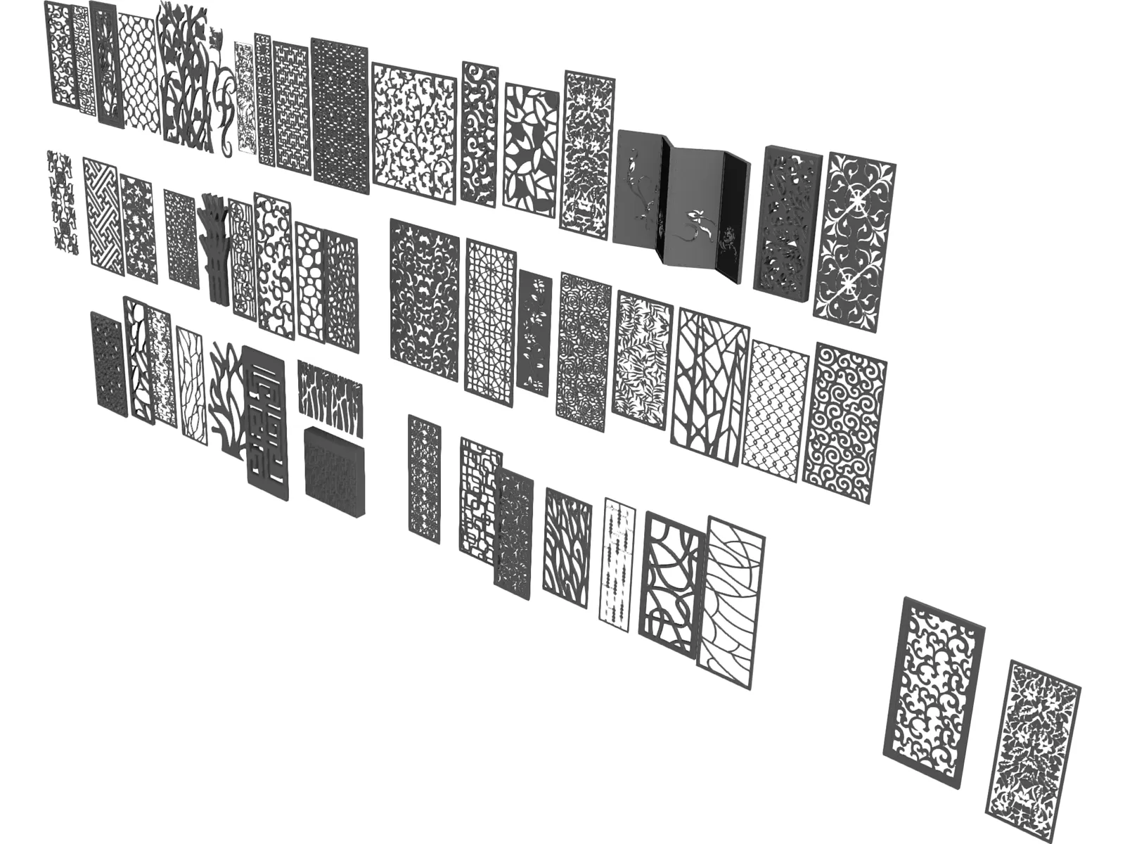 CNC Panels Collection 3D Model main preview