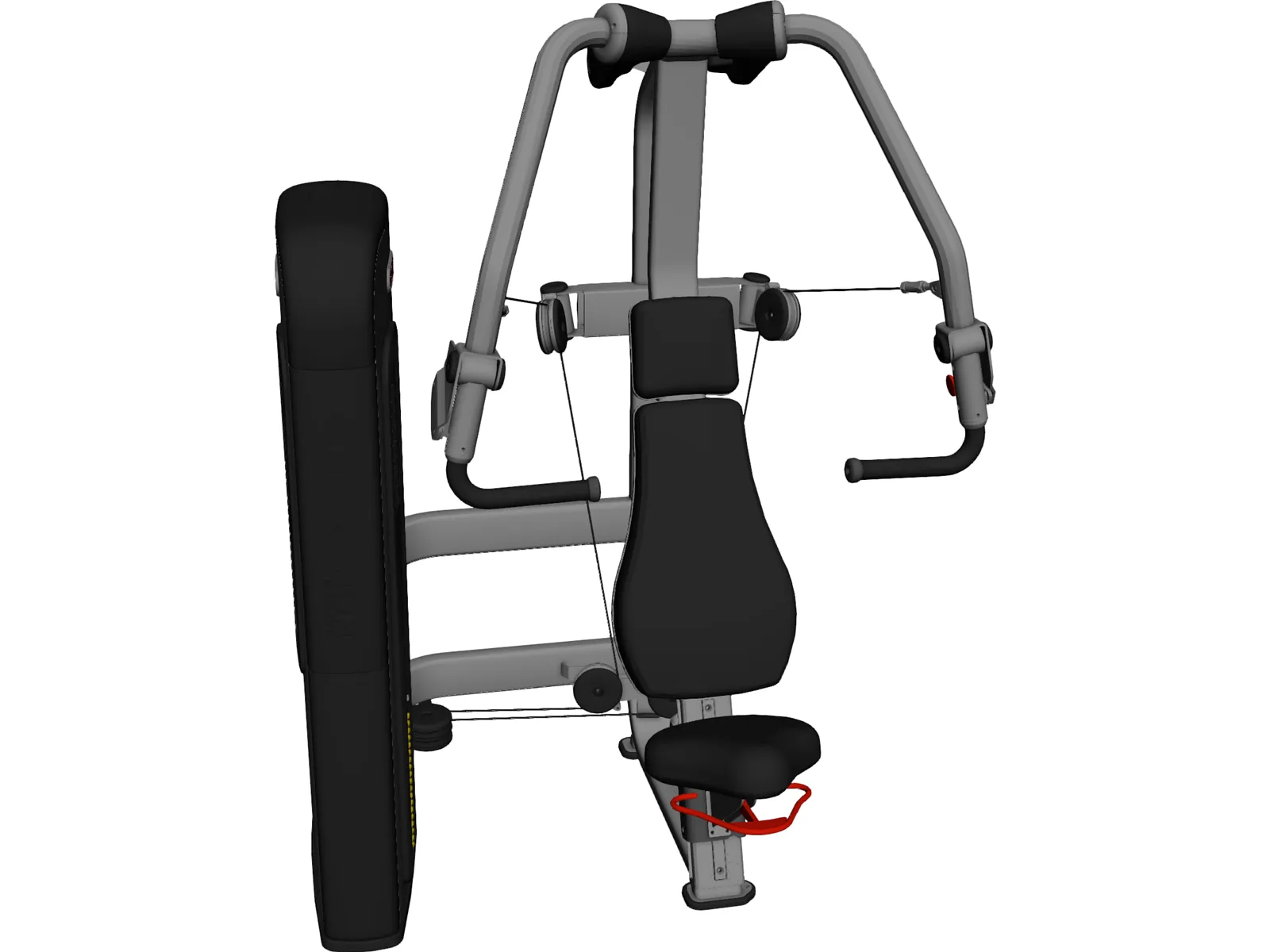 Bench Press 3D Model main preview