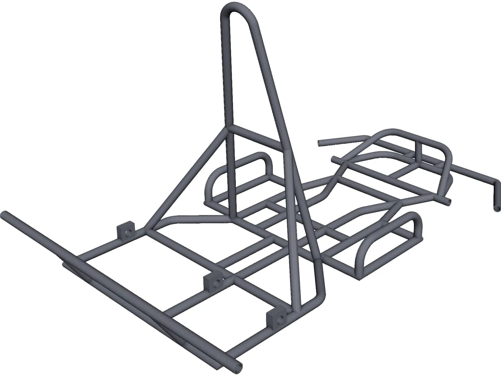 Go Kart Chassis 3D Model main preview