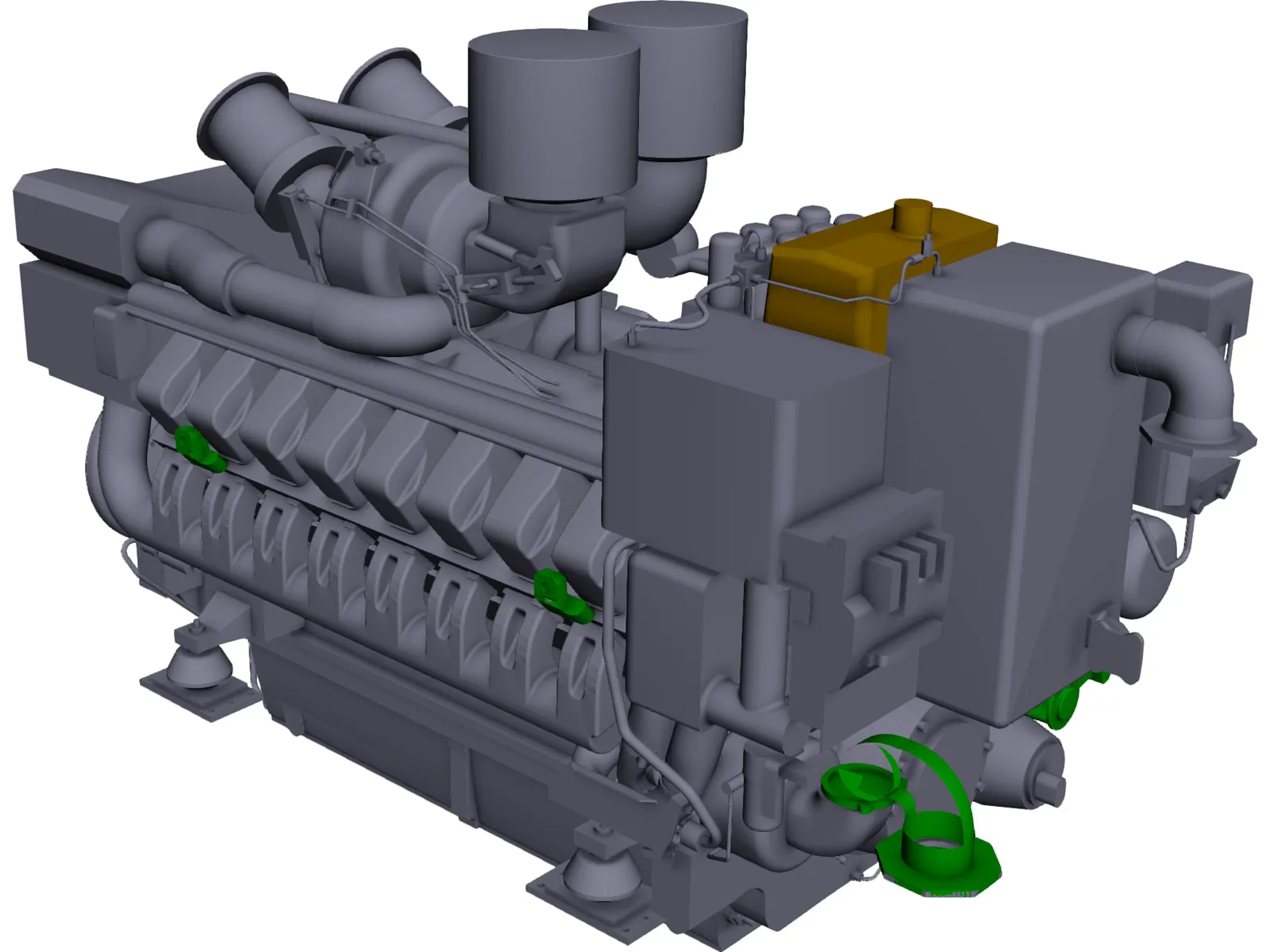 MTU 4000 3D Model main preview