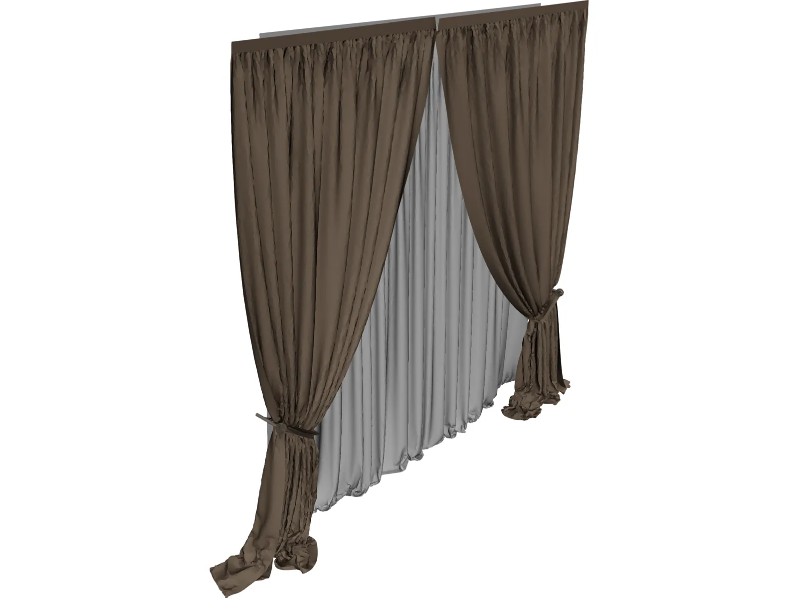 Curtain 3D Model main preview