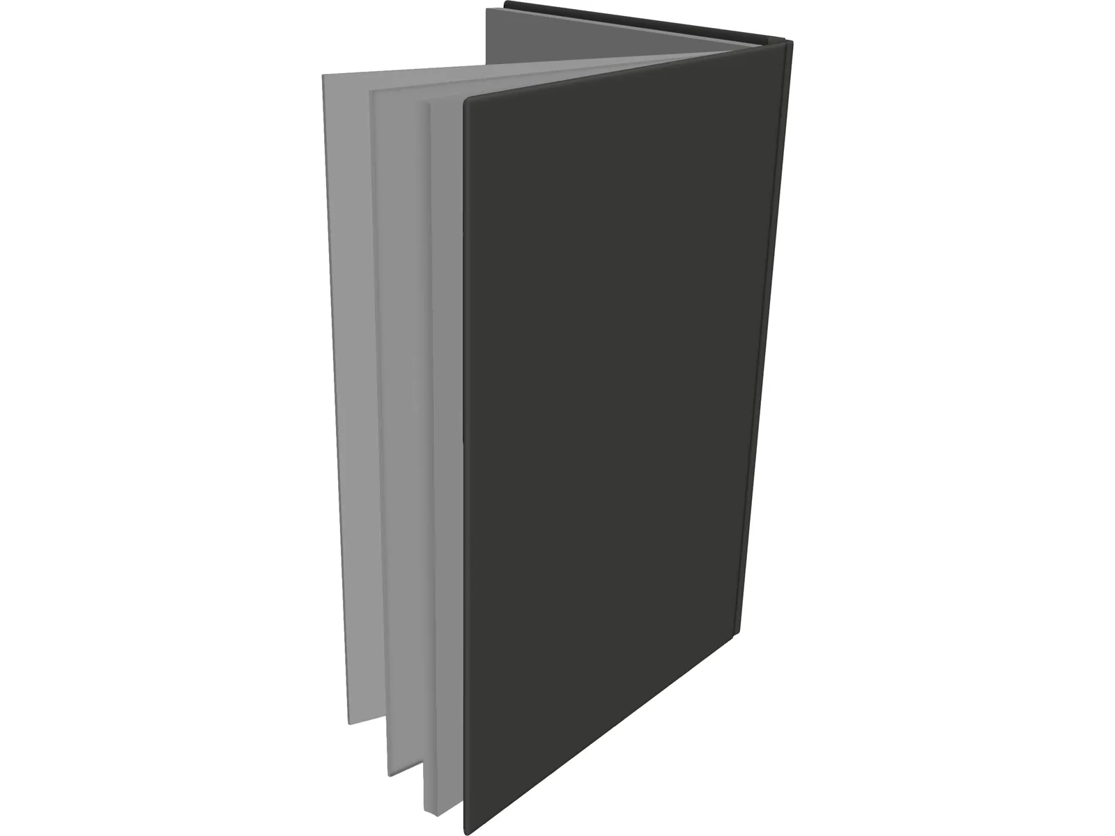 Open Thin Notebook 3D Model main preview