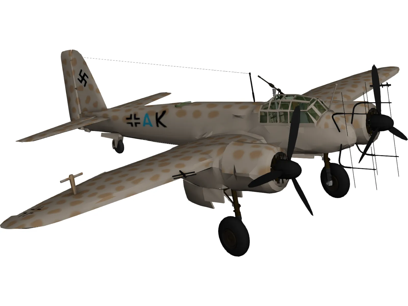 Junkers Ju 88 3D Model main preview