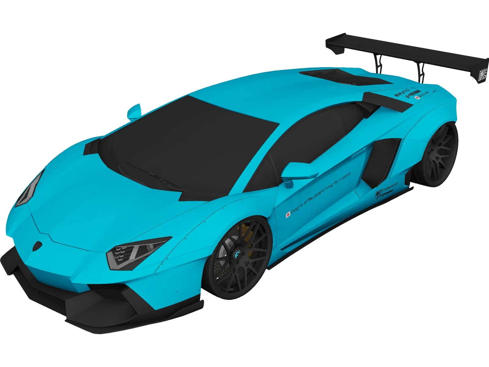 Lamborghini Aventador LB-Works 3D Model main preview