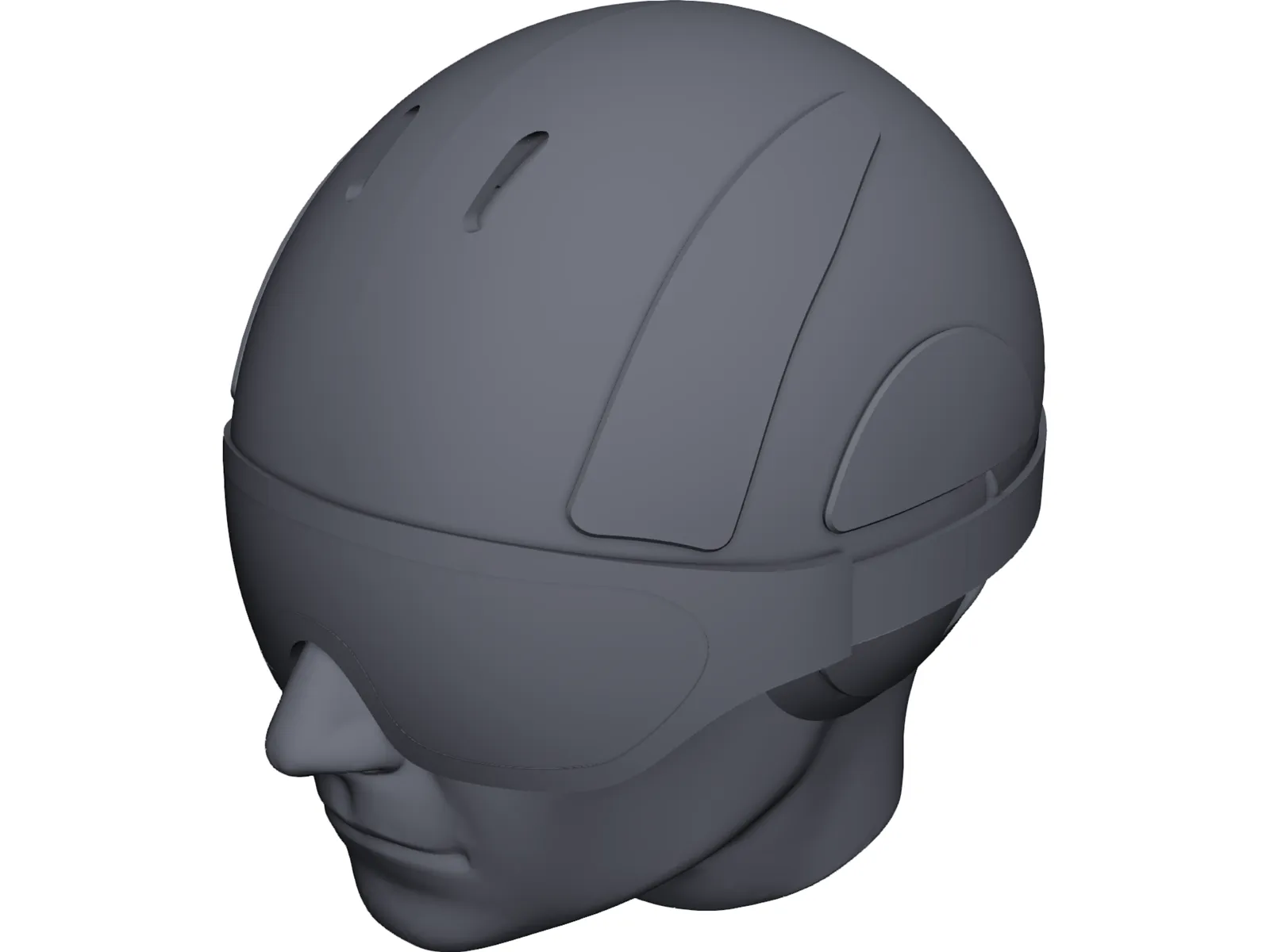 Ski Helmet with Goggles 3D Model main preview