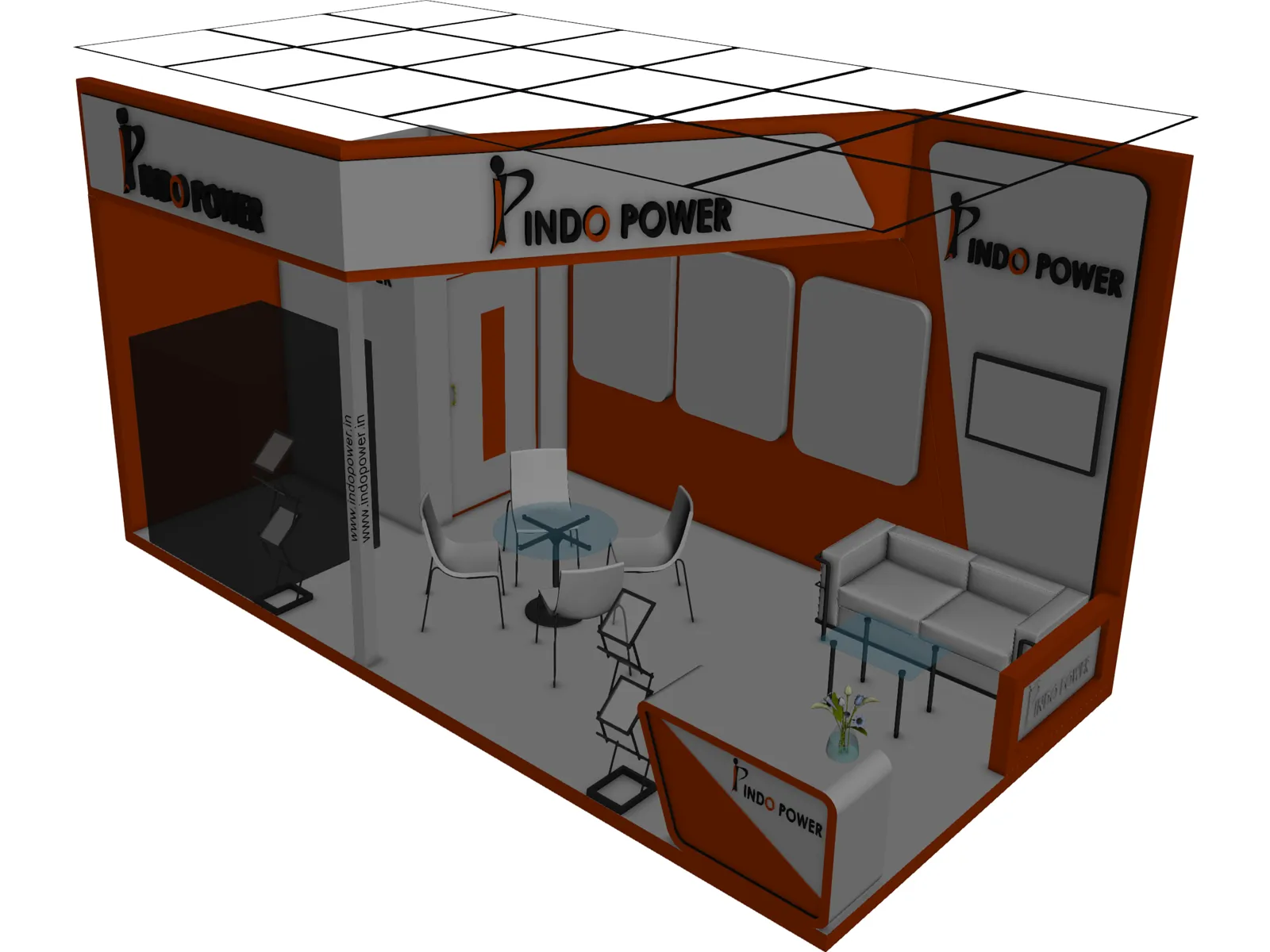 Exhibition Stand 3D Model main preview