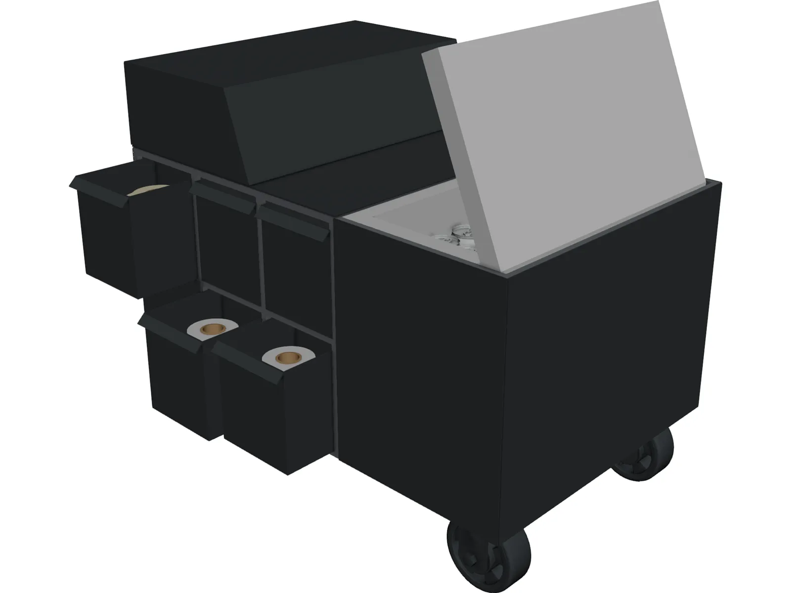 Pull Cart 3D Model main preview