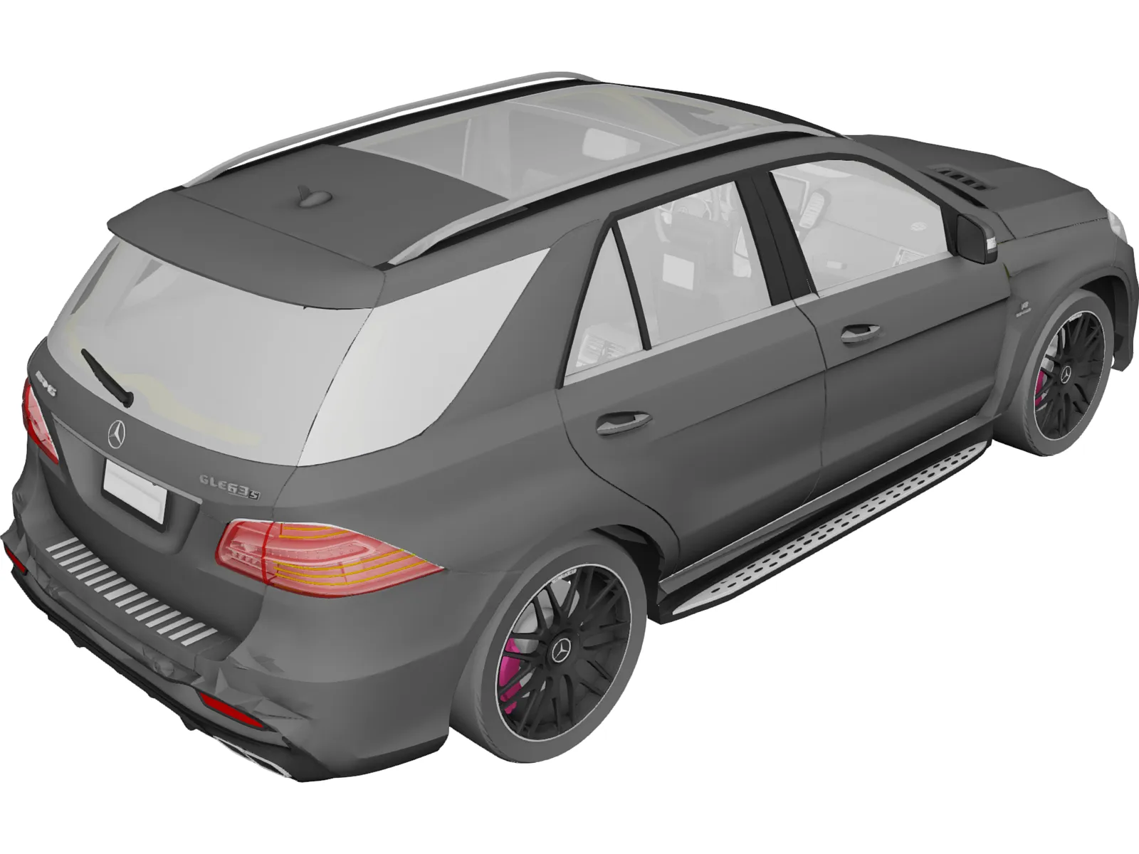 Mercedes-AMG GLE 63 S 4MATIC (2016) 3D Model main preview