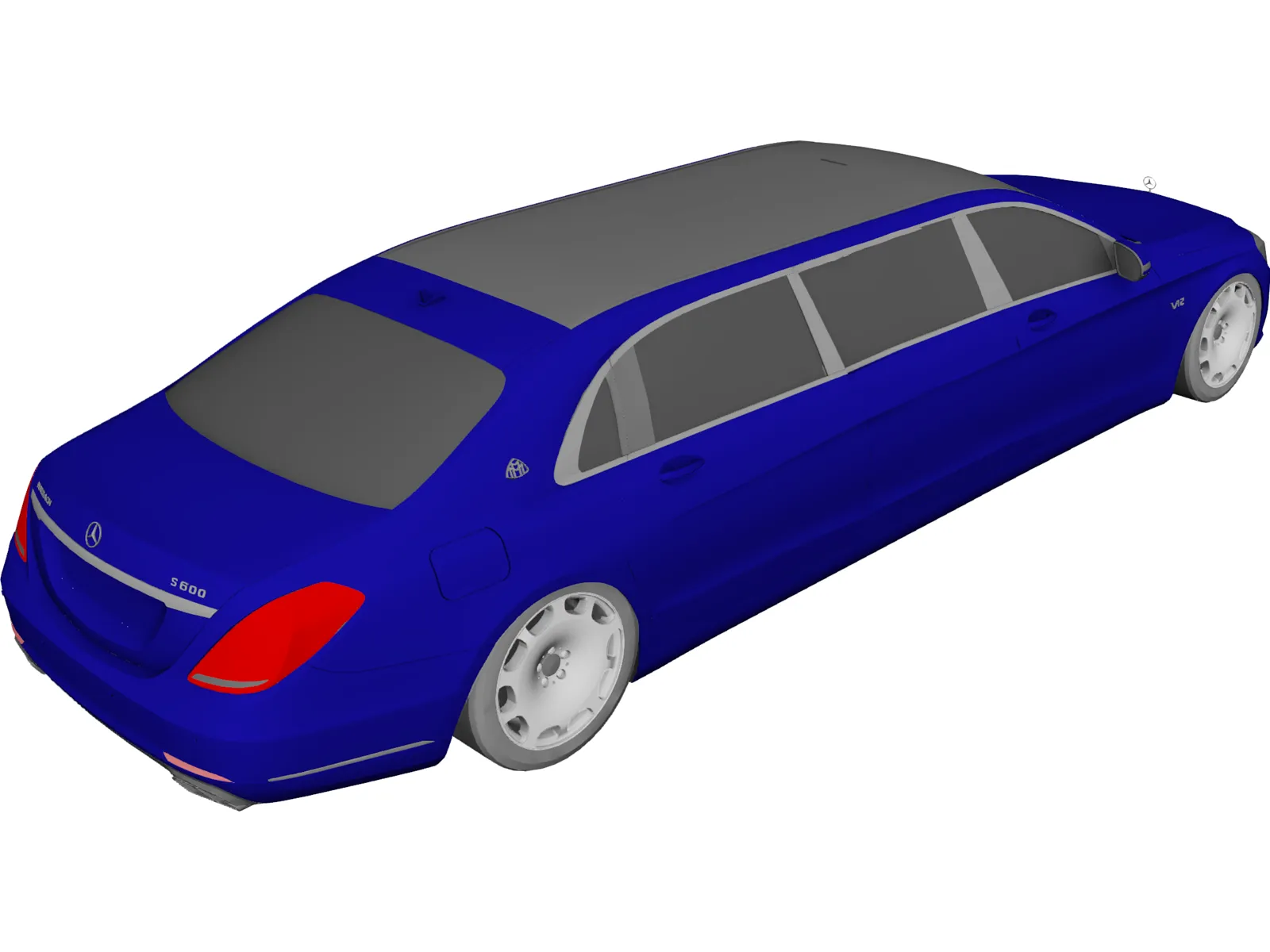 Mercedes-Maybach S600 Pullman 3D Model main preview