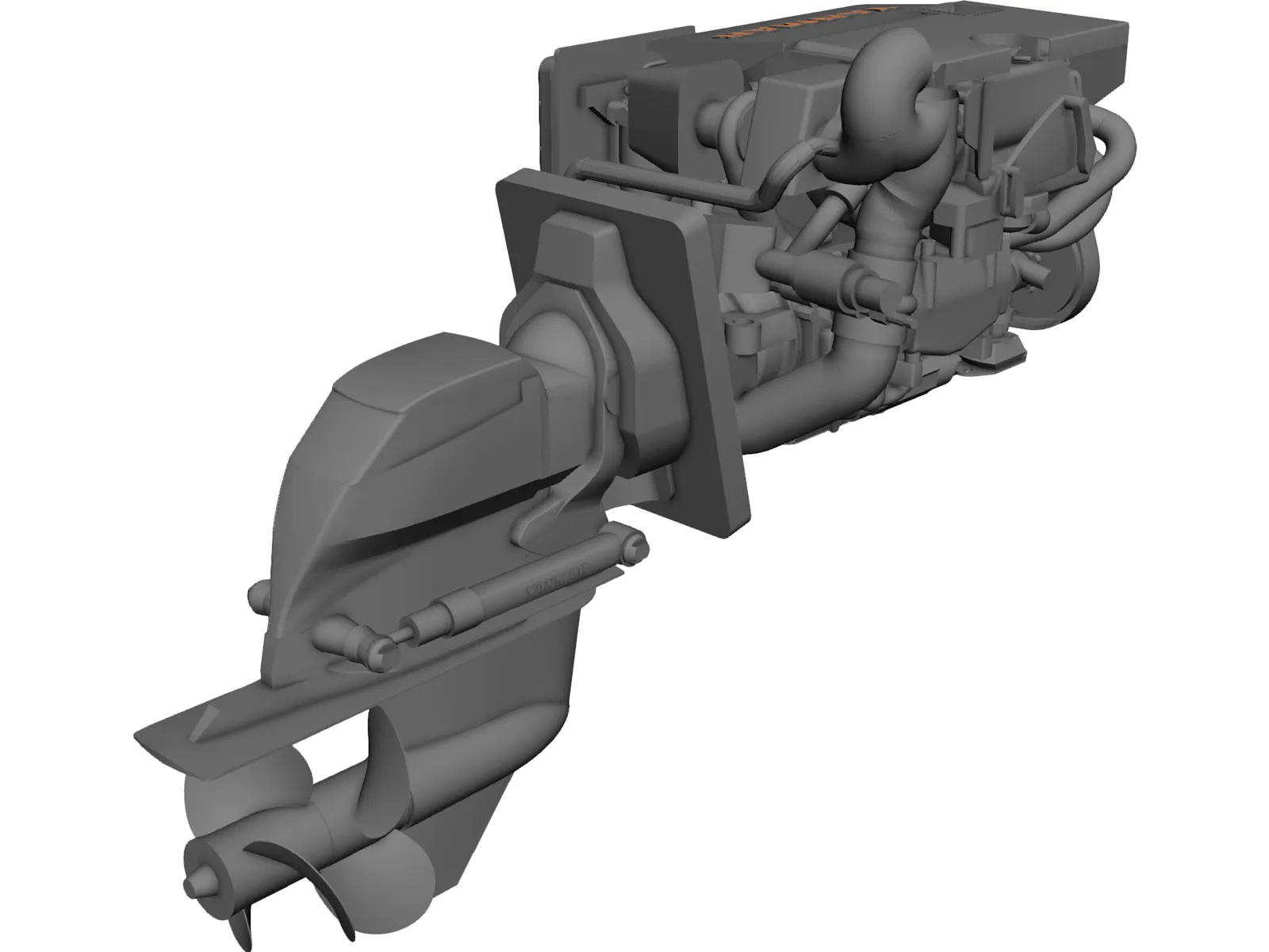 Yanmar 4BY2 180Z 3D Model main preview