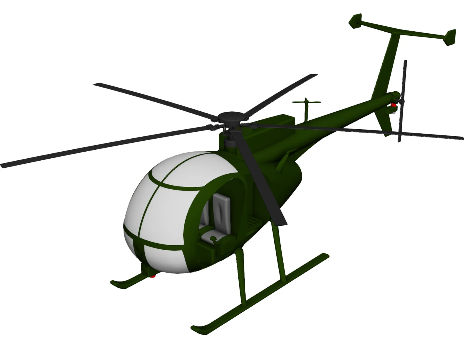 MD Helicopters MH-6 Little Bird 3D Model main preview